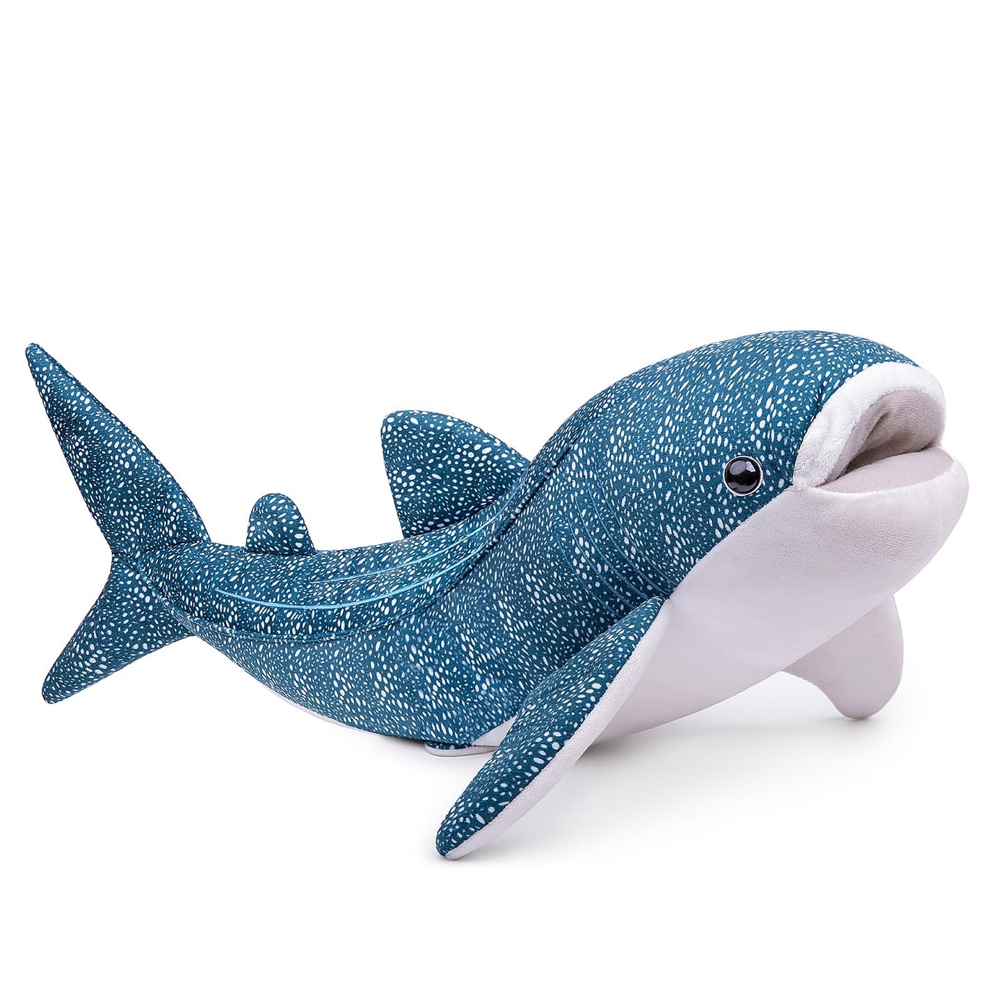 ZHONGXIN MADE Simulation Great Whale Shark Plush Toy - Realistic 20.5" Long Lifelike Blue Texture Whale Shark Stuffed Toys, Super Soft Ocean Sea Creatures Sharks Plush Toy Gift Collection for Kids