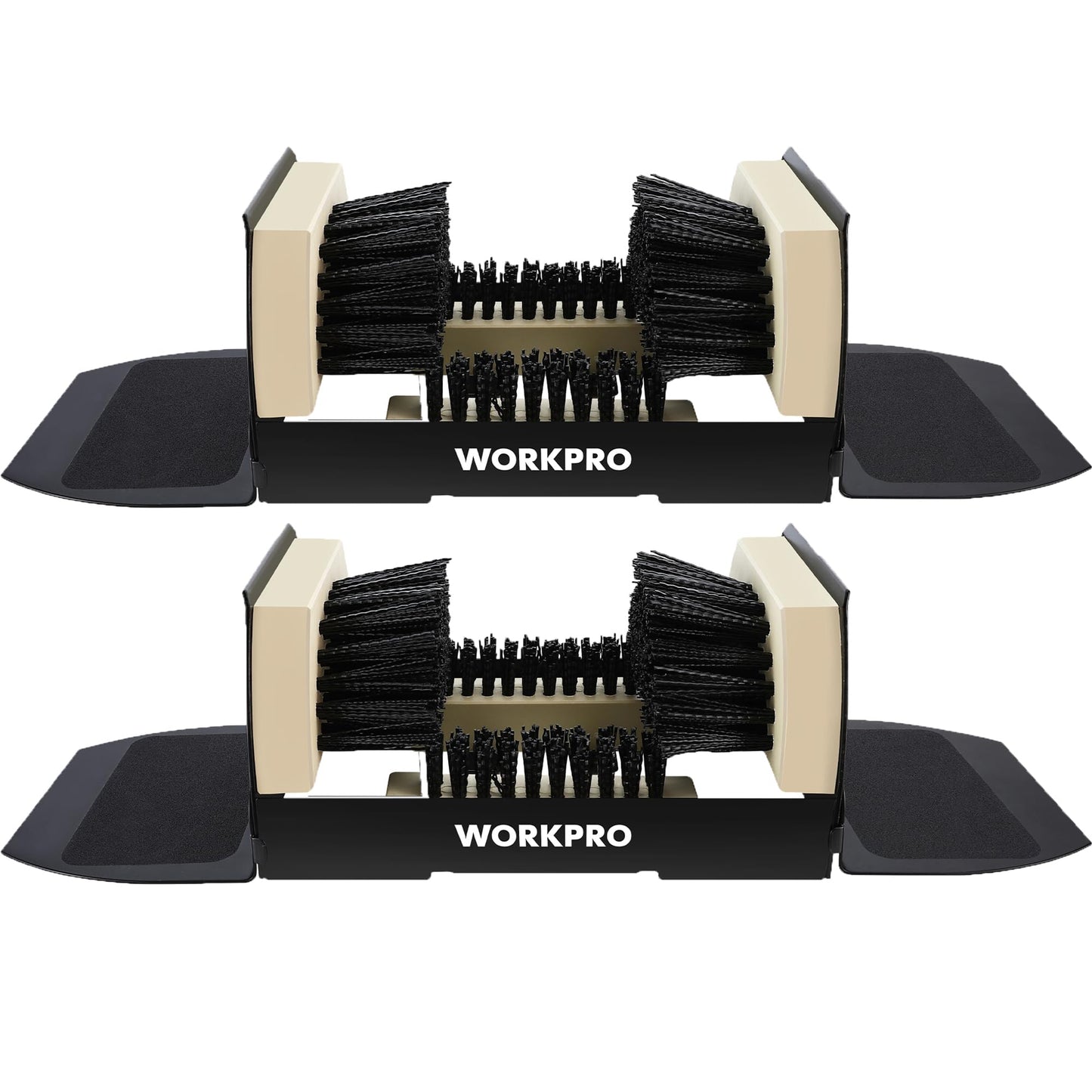 WORKPRO Boot Brush Scraper Outdoor, Shoe Cleaner Brush, Boot Scrubber, Heavy Duty Boot Cleaning Brush, 2 Pack