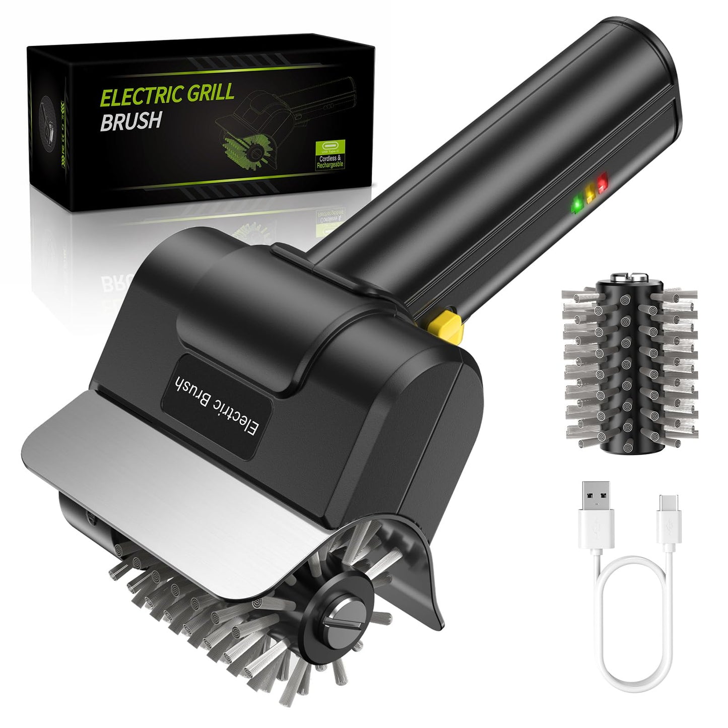 Grill Brush, Rechargeable Electric Grill Cleaner