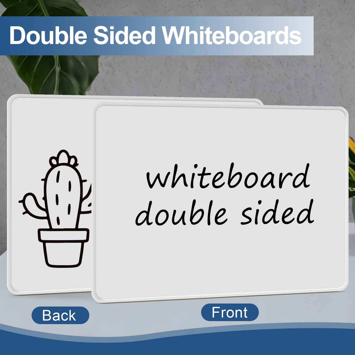 Dry Erase Boards, 12 Pack 9 x 12 Inch Magnetic Double Sided Portable Personal Small Whiteboards, Include 12 Markers, 12 Erasers, 24 Magnets for Kids, Students, Teachers Classroom School Supplies