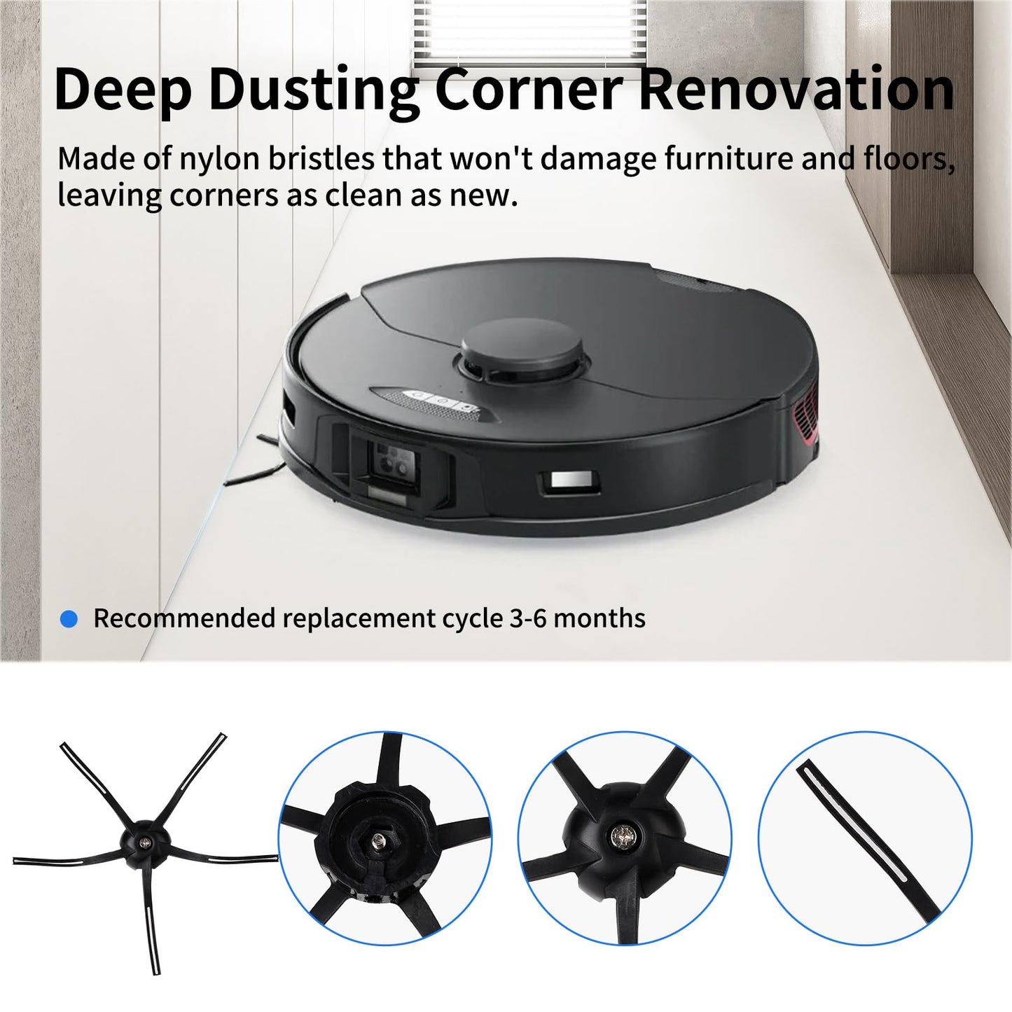 23 PCS Replacement Parts Compatible with Roborock S7 MaxV Ultra Robot Vacuum Cleaner,6 Side Brushes,4 HEPA Filters,4 Dust Bags,1 Cleaning Brush,2 Main Brushes,4 Mop Pads,2 Tools