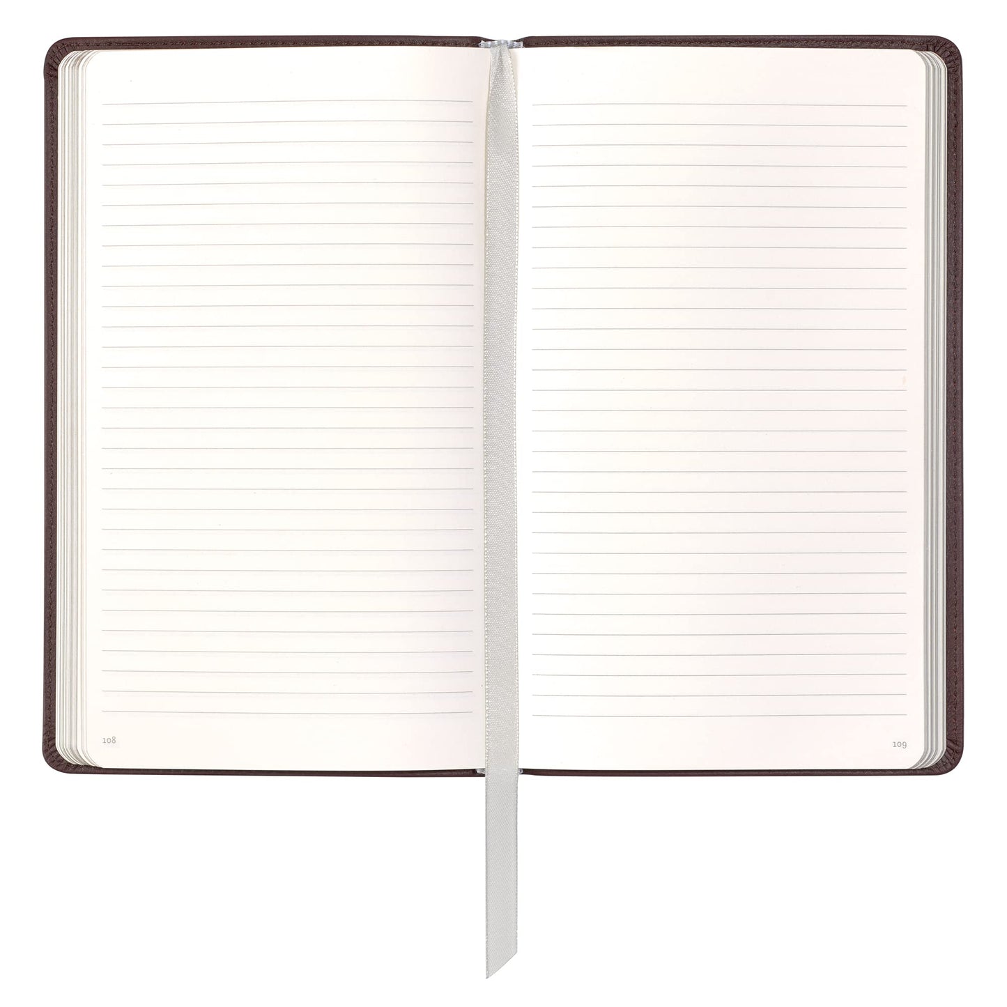 Leatherpress Classic Leather Notebook Writing Journal, Softcover, Narrow Ruled, Table of Contents and Numbered Pages