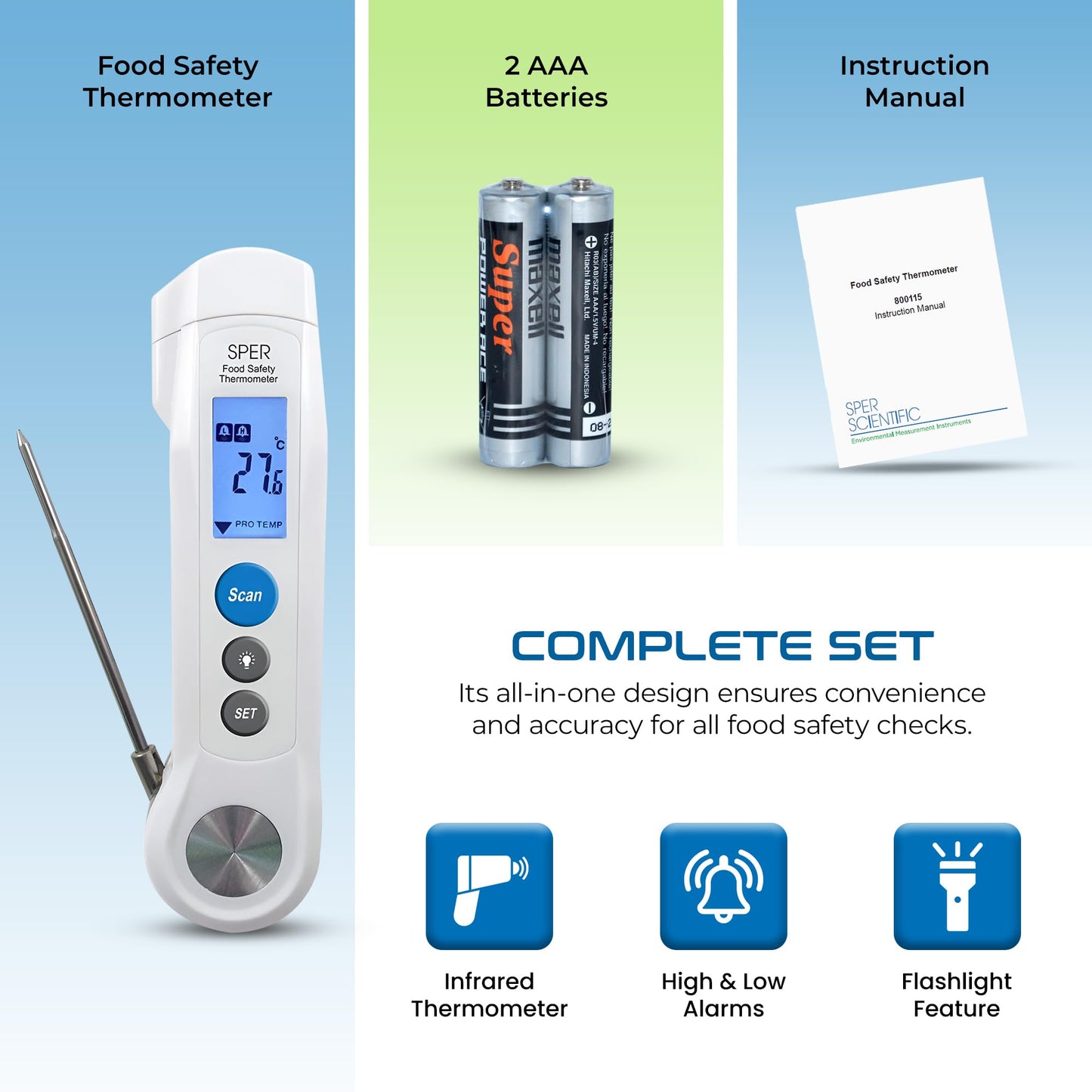 Sper Scientific Food Safety IR Thermometer