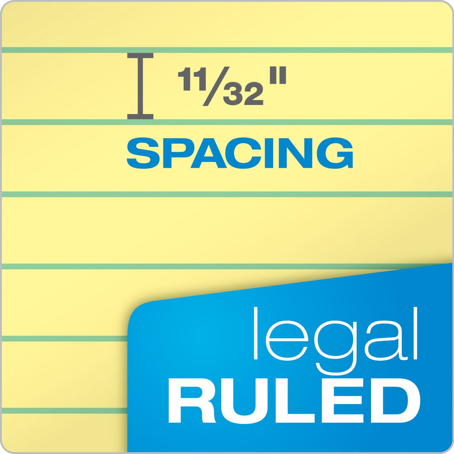 TOPS The Legal Pad Writing Pads, 8-1/2" x 14", Canary Paper, Legal Rule, 50 Sheets, 12 Pack (7572)