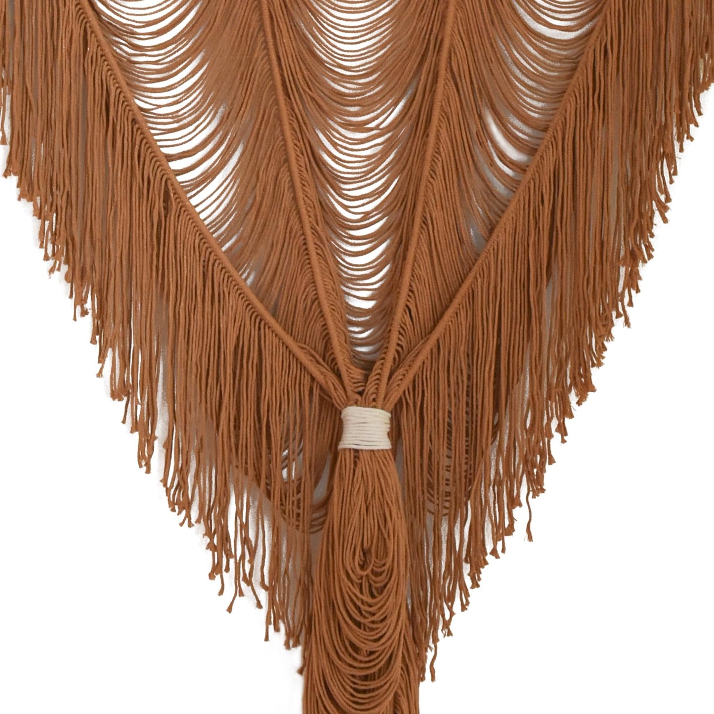 Macrame Curtain Boho Curtain Doorway Window Wall Decor Fiber Yarn Art Handwoven Wall Hanging Art Craftsmanship Home Door Bedroom Wedding Backdrop Arch,Closet Room Divider 59" W x 75" H (1 Panel,Khaki)