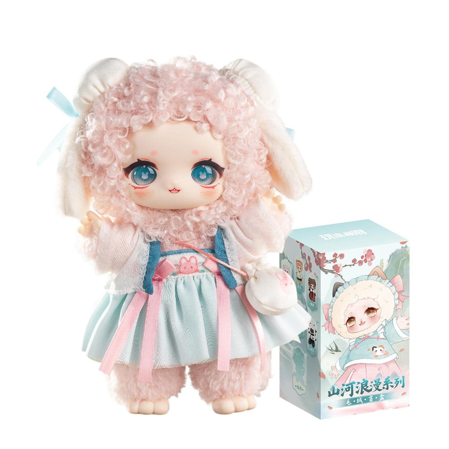 CALEMBOU Plush Doll Blind Box, Nagi Mountain and River Romance Series Mystery Blind Figure, Kawaii 1 of 6 Possible Collectibe Plush Toys Birthday Gifts (Mountain and River Romance Series)
