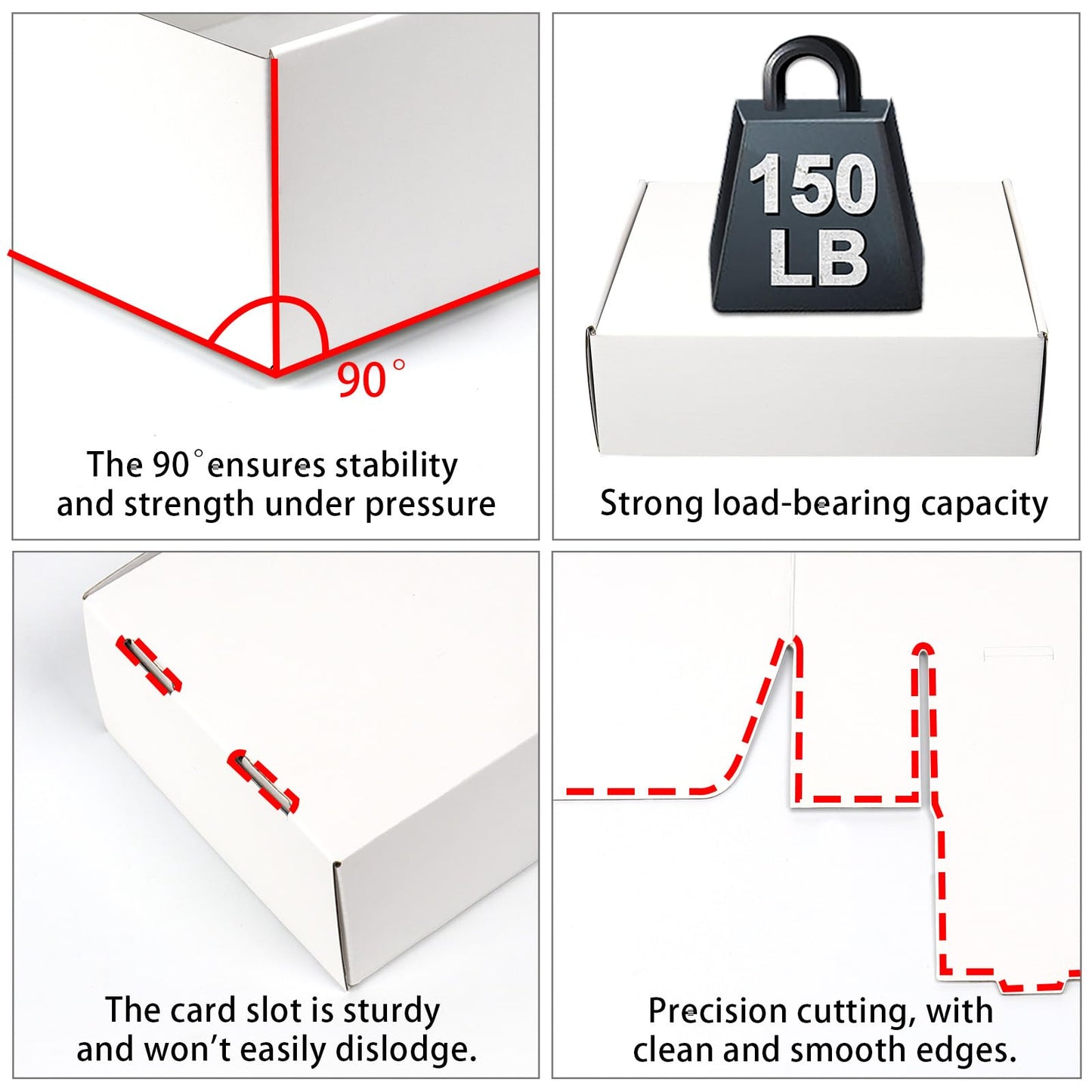 FORBFAN 10x8x2 Shipping Boxes, 40 Pack White Mailer Boxes for Small Business, Medium Corrugated Cardboard Boxes for Mailing & Shipping