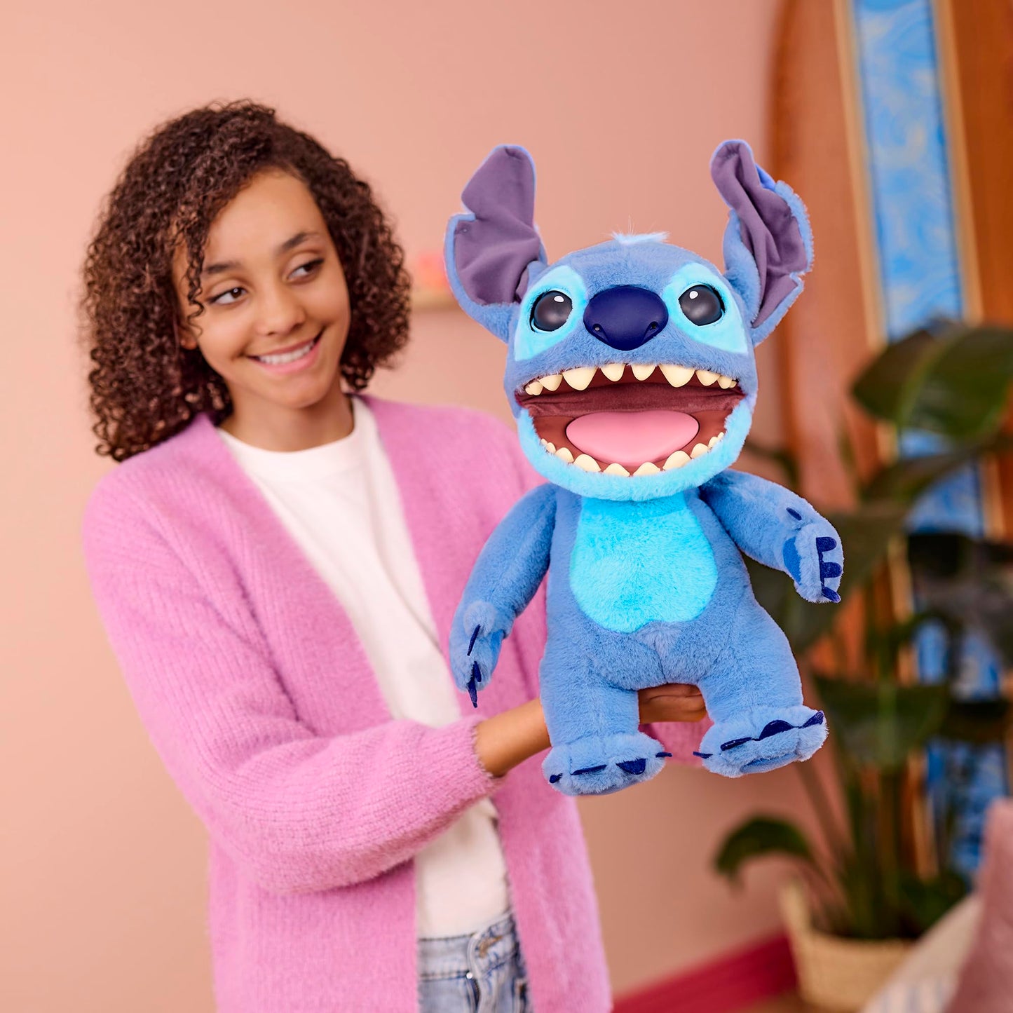 Disney Stitch Interactive Animatronic Pet| REALFX | Looks, Feels, Sounds Real! Over 100 Sounds and Reactions | Officially Licensed | Reacts to Touch & Movement