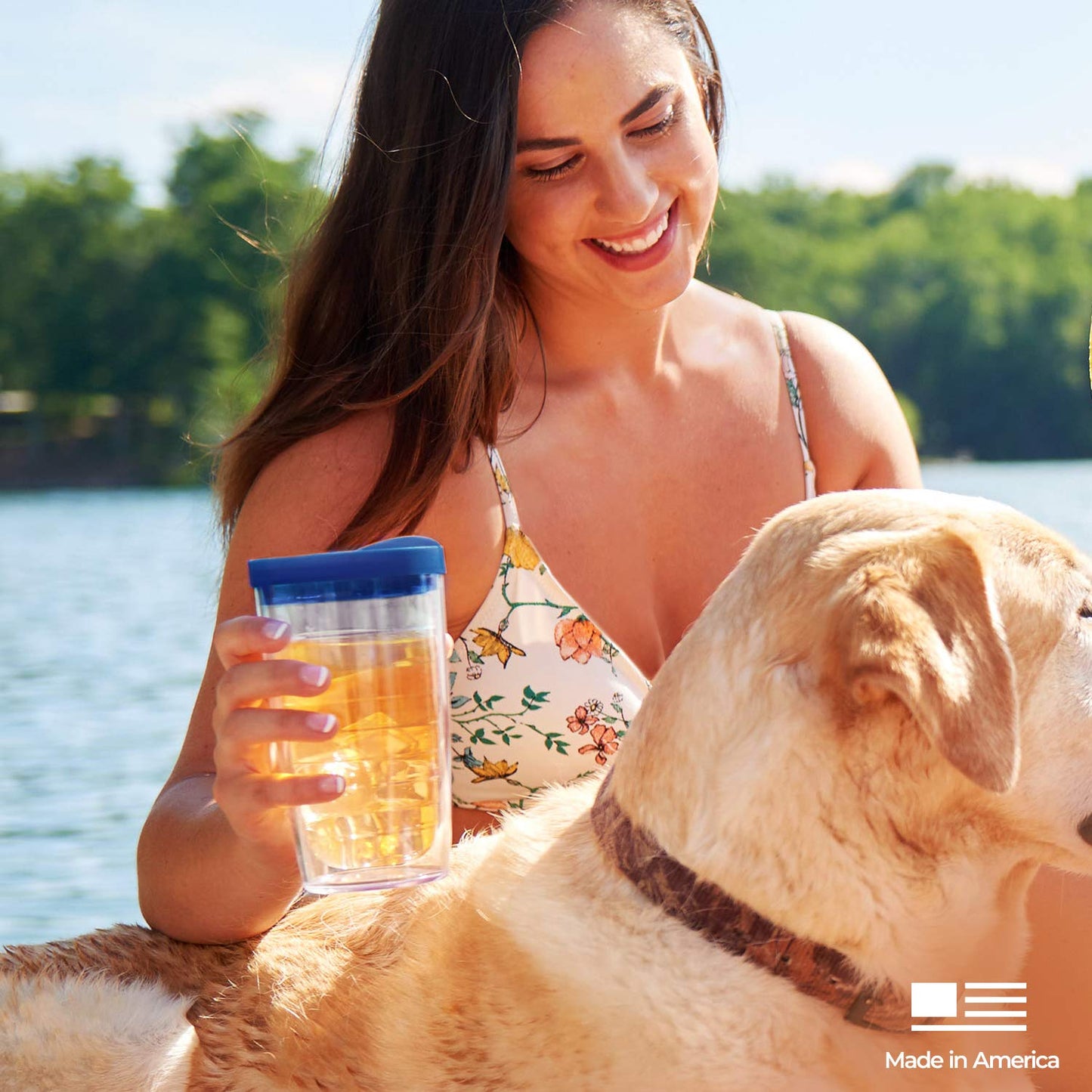 Tervis Clear & Colorful Tabletop Made in USA Double Walled Insulated Tumbler Travel Cup Keeps Drinks Cold & Hot, 16oz - 4pk, Assorted