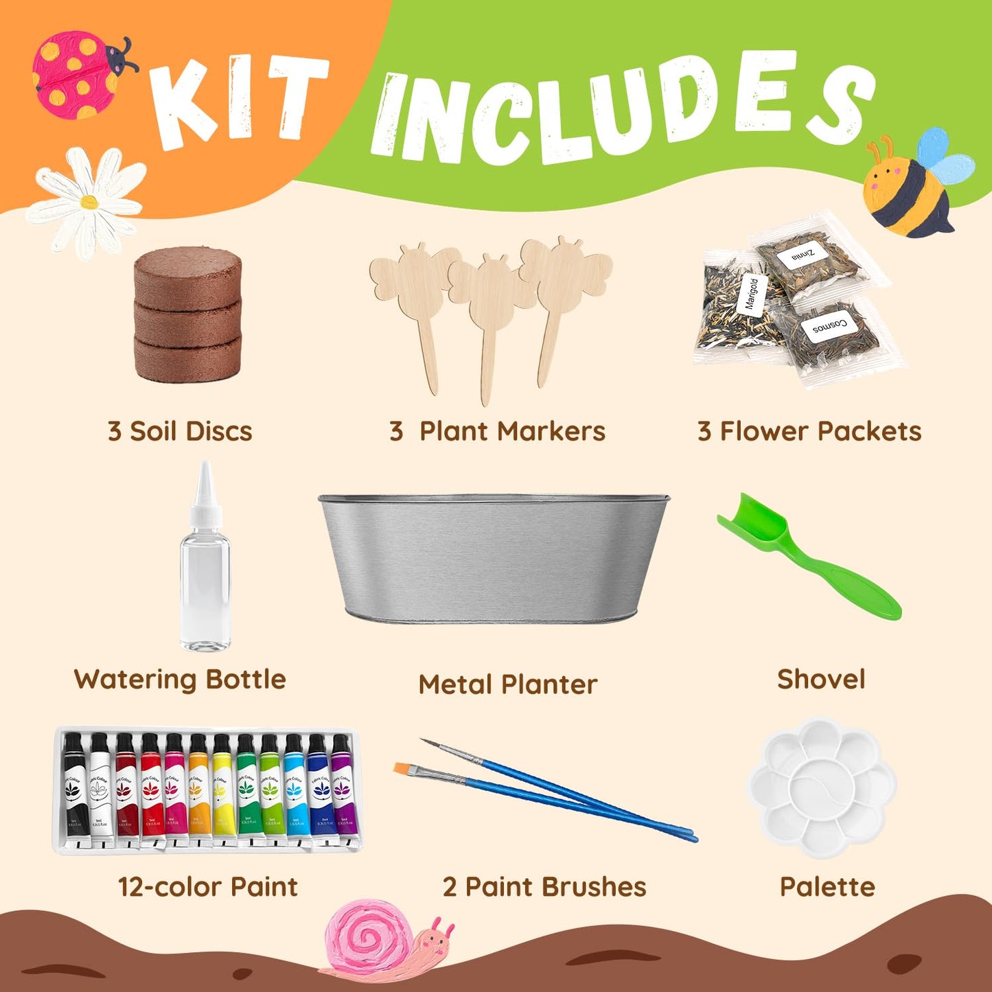 PLANTMEW Paint & Plant Flower Growing Kit