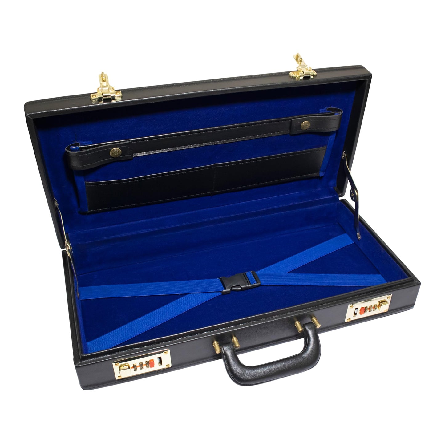 Premium Masonic Regalia Half Apron Hard Case Briefcase, Black Leather – Freemason Bags & Cases (Imitation Leather)