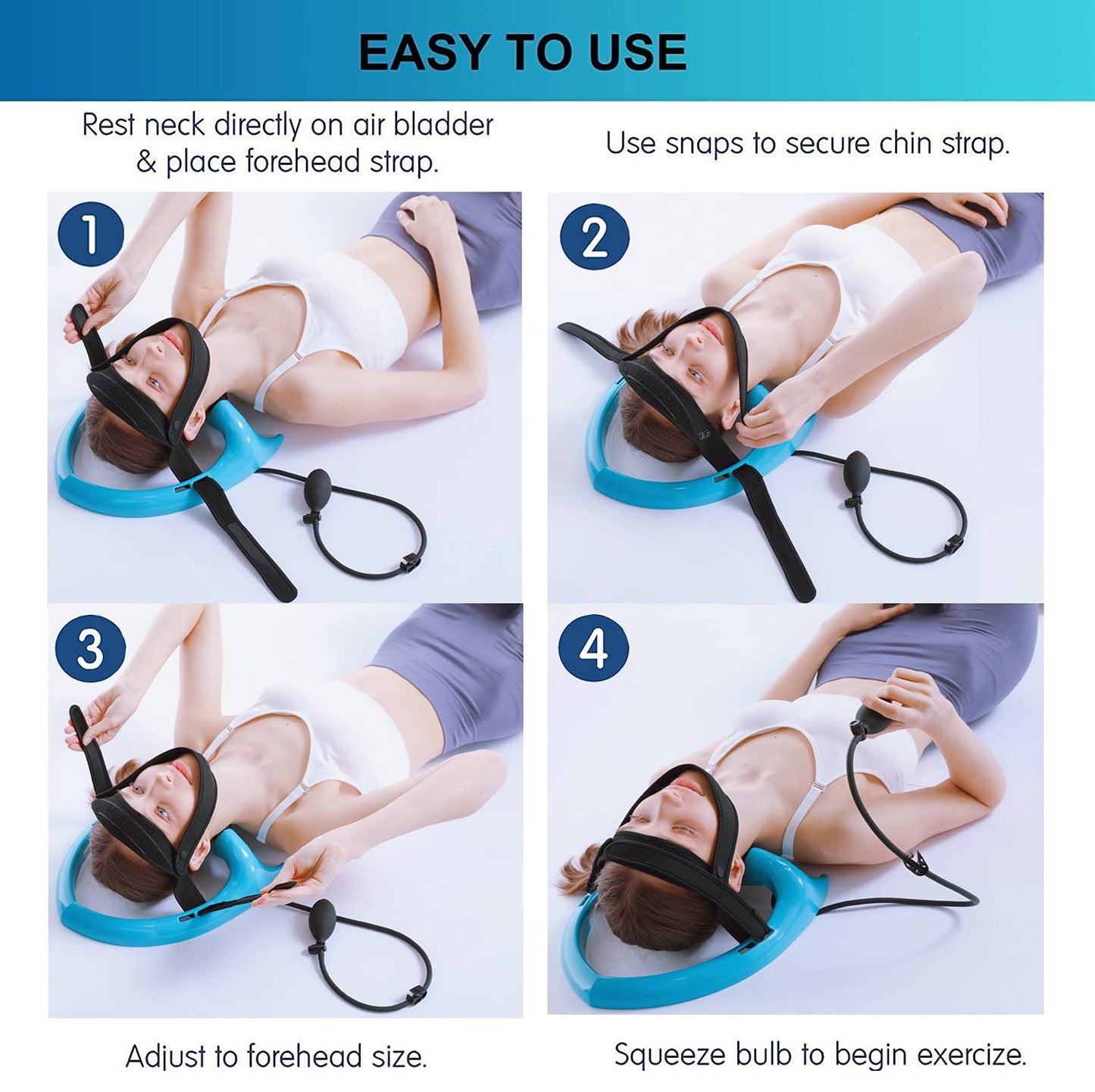 ECOGUN Posture Neck Exercising Cervical Spine Hydrator Pump, Relief for Stiffness, Relieves Neck Pain, Neck Curve Restorer