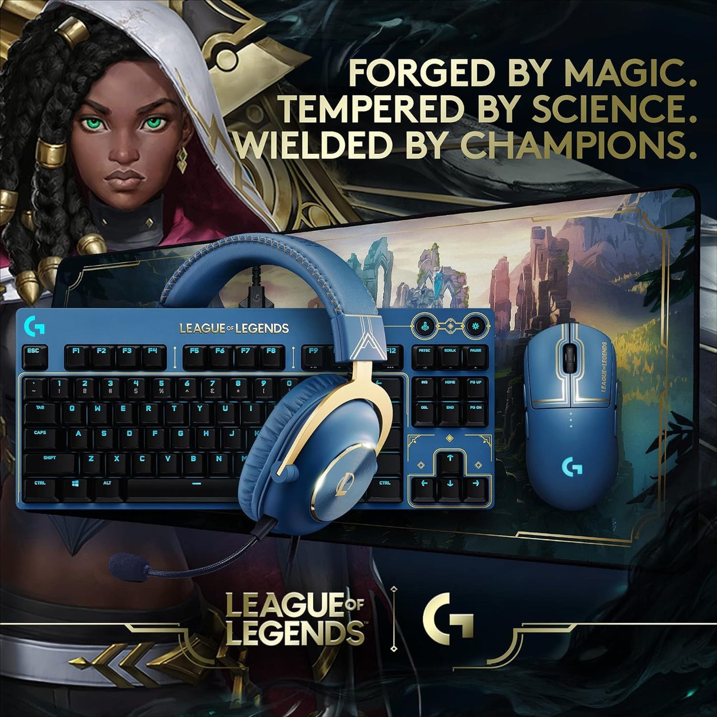 Logitech G Pro Wireless Gaming Mouse - League of Legends Edition - Hero 25K Sensor, Lightspeed, Programmable Buttons, Lightsync RGB (Renewed)