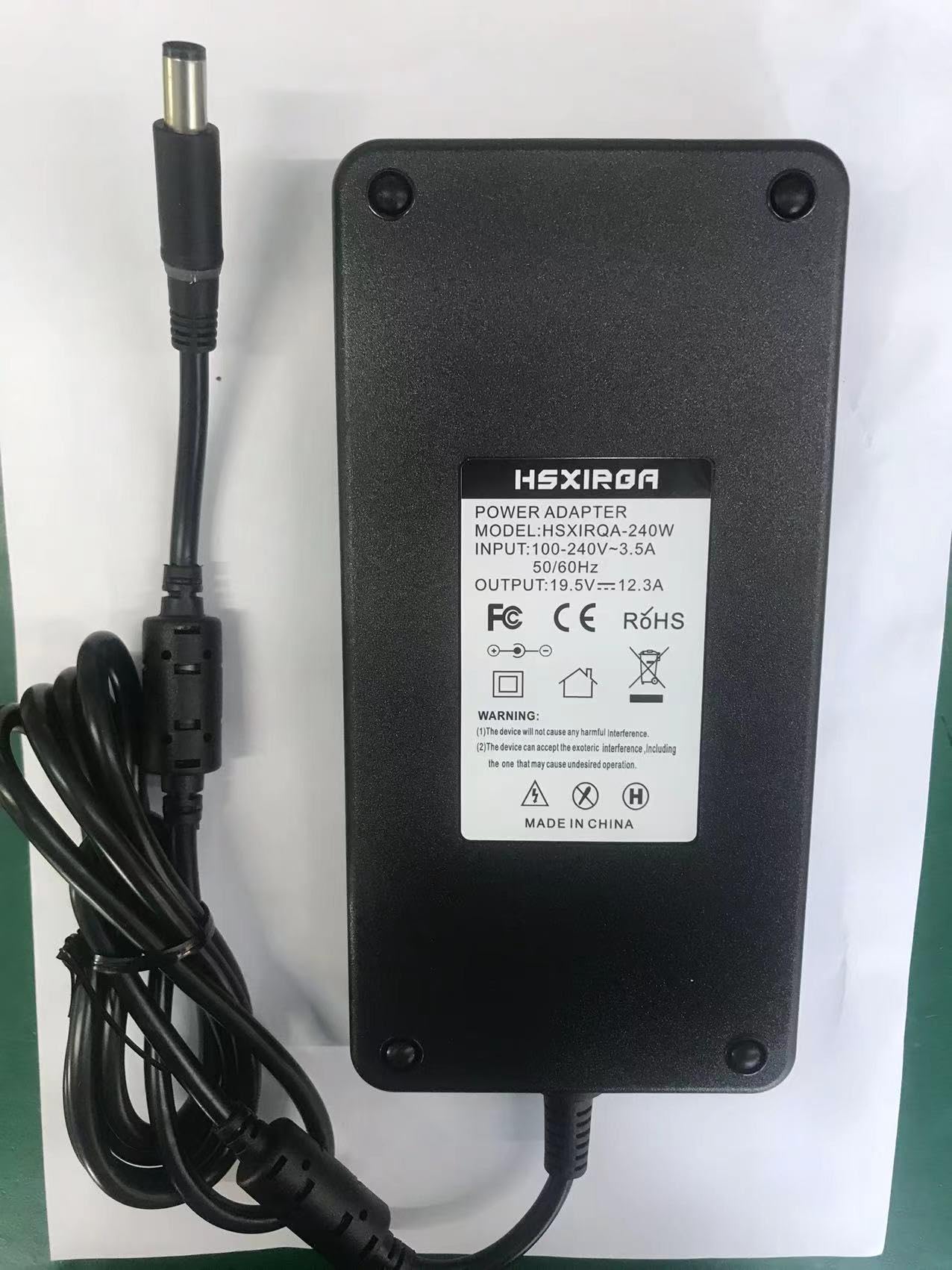 HSXIRQA 240W 180W 130W Laptop Charger Fit for Dell G15 G16 G7 G5 G3 5510 5511 5515 5520 5521 5525 5530 5535 7620 7590 7588 7500 7700 7790 5590 5500 5587 3579 3779 Gaming Computer Power Supply Adapter