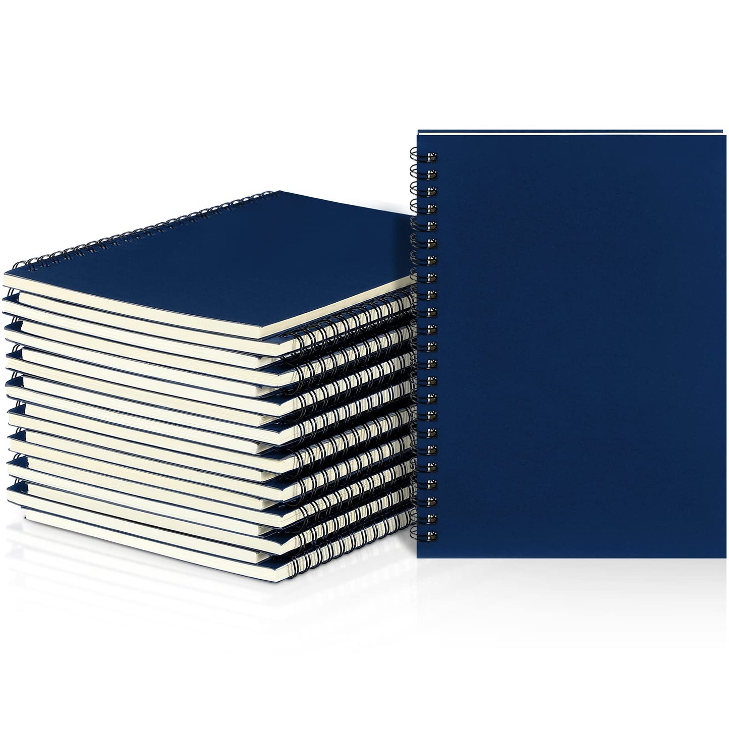 Yahenda Spiral Notebooks Bulk, A5 8.3 x 5.5 Inch College Ruled Lined Notebooks, 100 Pages Soft Cover Journals for Students Classroom Office Back to School Supplies(Deep Blue,18 Pcs)