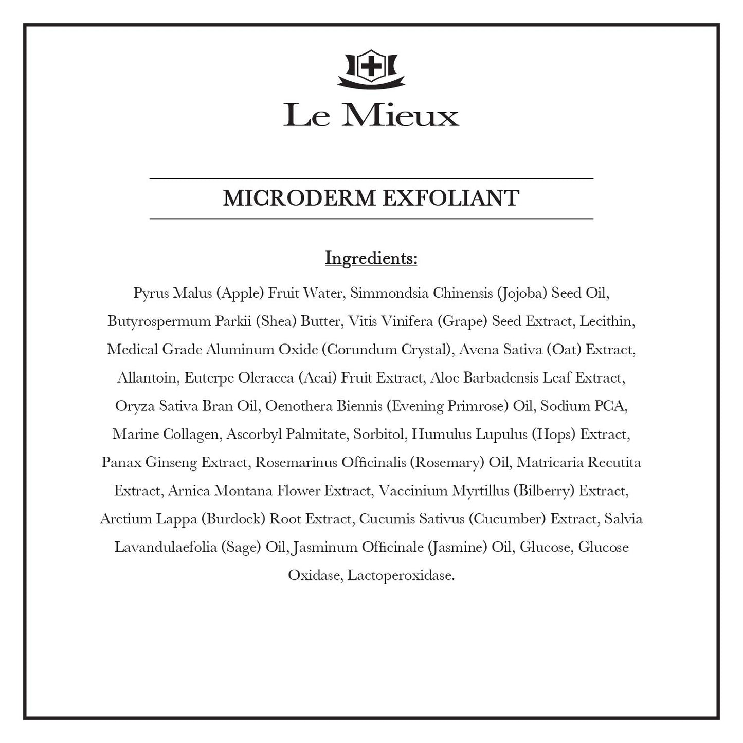 Le Mieux Microderm Exfoliant - Radiance Boosting Microdermabrasion Scrub for Face & Neck, Exfoliating Facial Polish for Congested Pore & Uneven Skin Tone, No Parabens or Sulfates (1.75 oz / 52 ml)