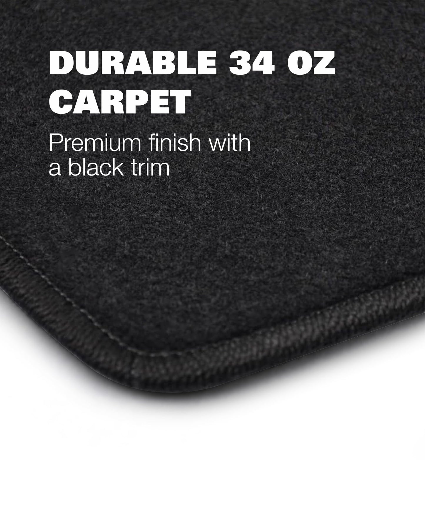 Floor Mats for Honda Accord 2018 2019 2020 2021 2022 Sedan 10 - Custom 3D Fit - 1st and 2nd Row Set of 4 - Waterproof Anti-Slip Backing - 34oz Heavy Duty Carpet Mat - All Weather Car Liner Floormats