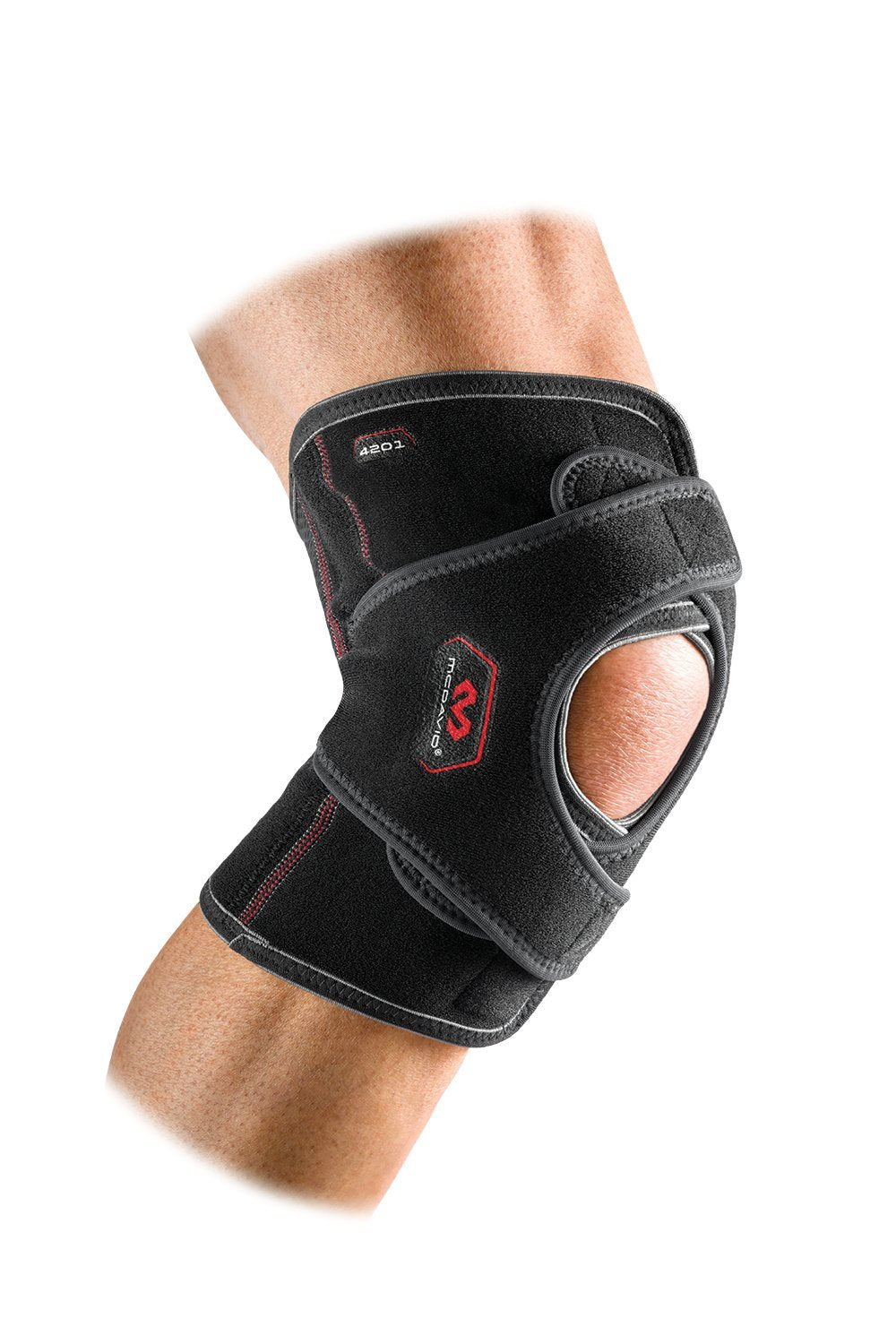 McDavid MD4201 Versatile Knee Wrap with Stays, Large, Black