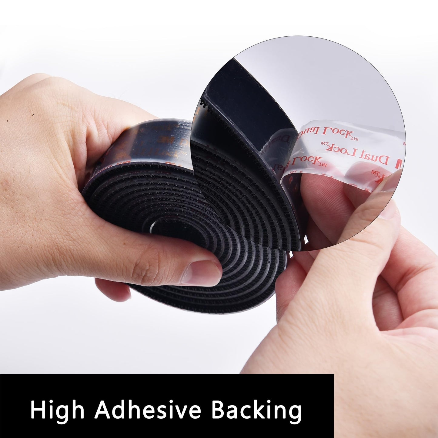 3M Dual Lock SJ3550A 1"×8ft Black 2 Pack Reclosable Fastener Mounting Tape Interlocking Mushroom Shaped Strong Adhesive Hook Lock Sticky Tape for Indoor and Outdoor(DB25252)