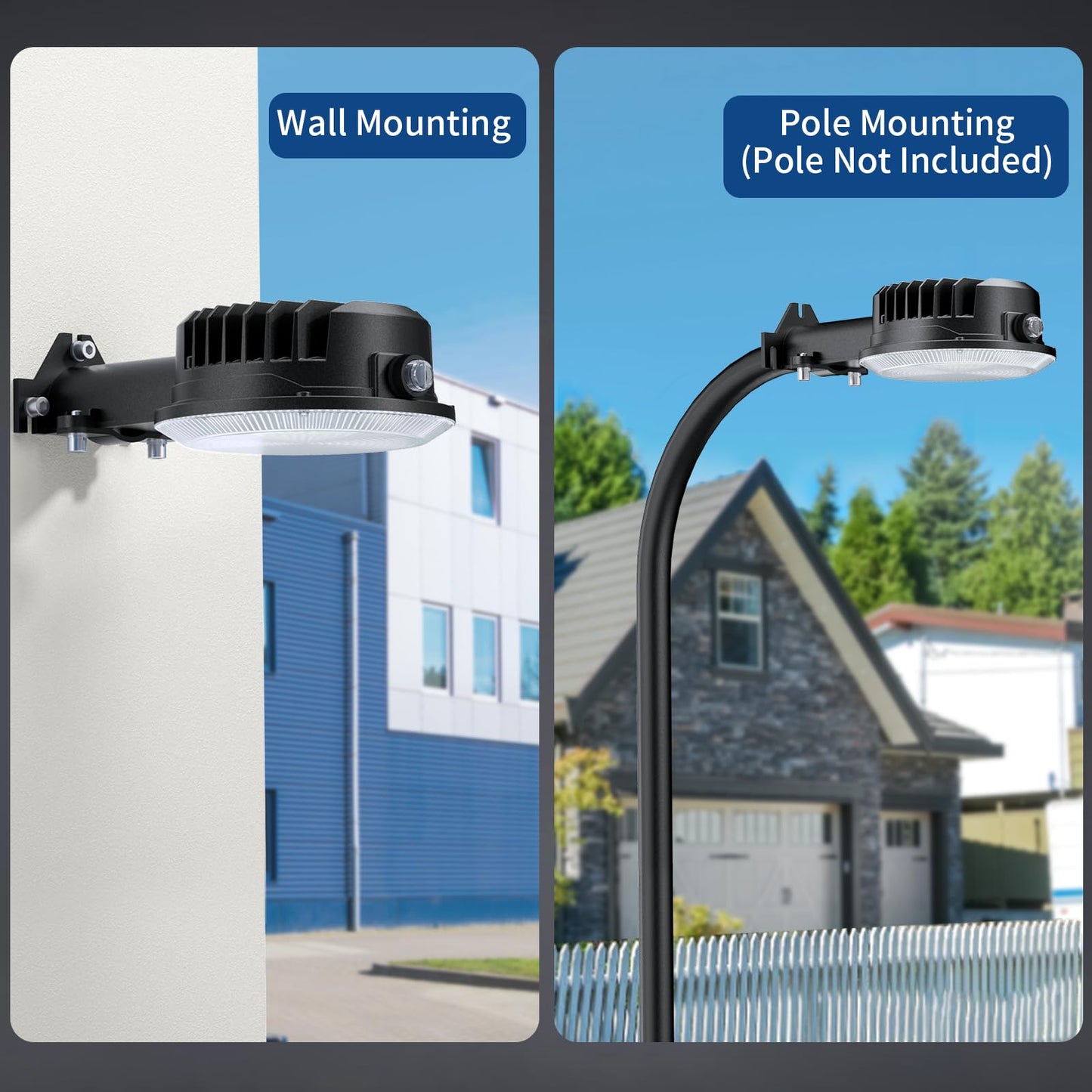 Olafus 170W LED Barn Light 2 Pack, Dusk to Dawn Outdoor Lighting with Photocell, 22000LM Brightness Area Street Outdoor Lights Fixture, IP65 Waterproof 6500K Daylight Exterior Security Flood Lights