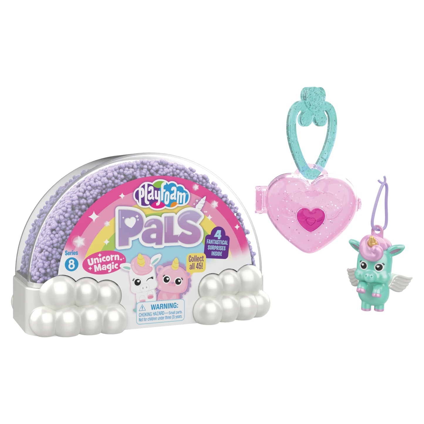 Educational Insights Playfoam Pals Unicorn Magic, Party Pack of 10, Surprise Collectible Charm & Heart-Studded Locket, Sensory, Shaping Fun, Ages 3+