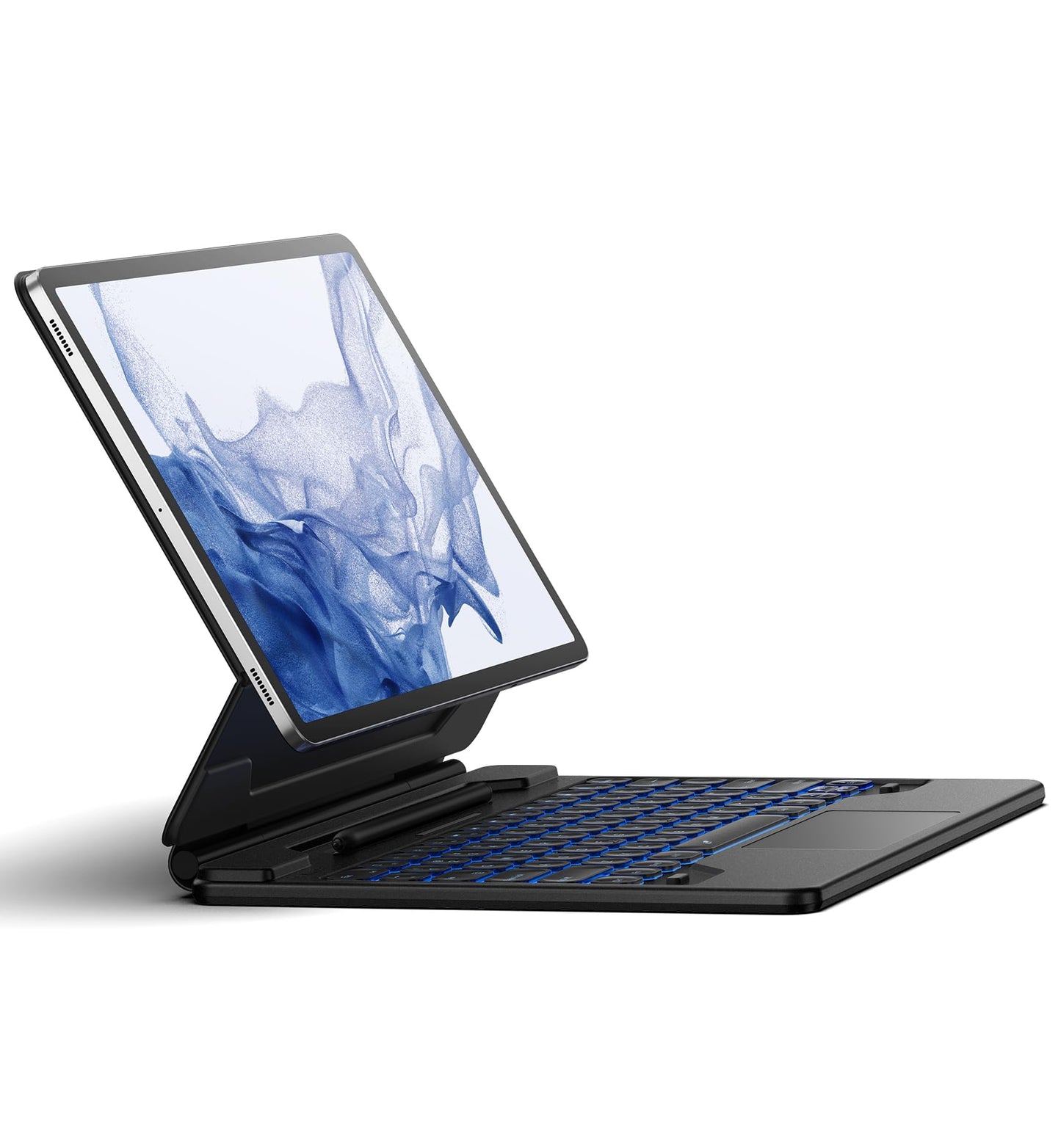 Dexnor for Samsung Galaxy Tab S10+ Plus/S9+ Plus/S9 FE+ Plus/S8+ Plus/S7+ Plus/S7 FE Case with Keyboard 12.4" Floating Cantilever Magnetic Stand Multi-Touch Trackpad Backlit S Pen Holder - Black