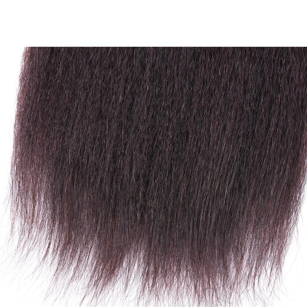 Human Hair Bundles Kinky Straight 1pcs 20 inch Single bundle Human Hair Yaki Straight Natural Black Kinky Hair For Black Girl
