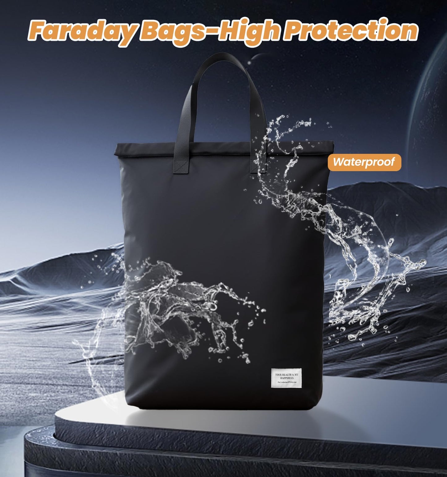Faraday Bags with Handle,Anti-Tracking Faraday Bag for Laptops & Tablets & Phones & Car Keys,Waterproof Anti-Scratch,Anti-Theft Signal Blocking Pouch