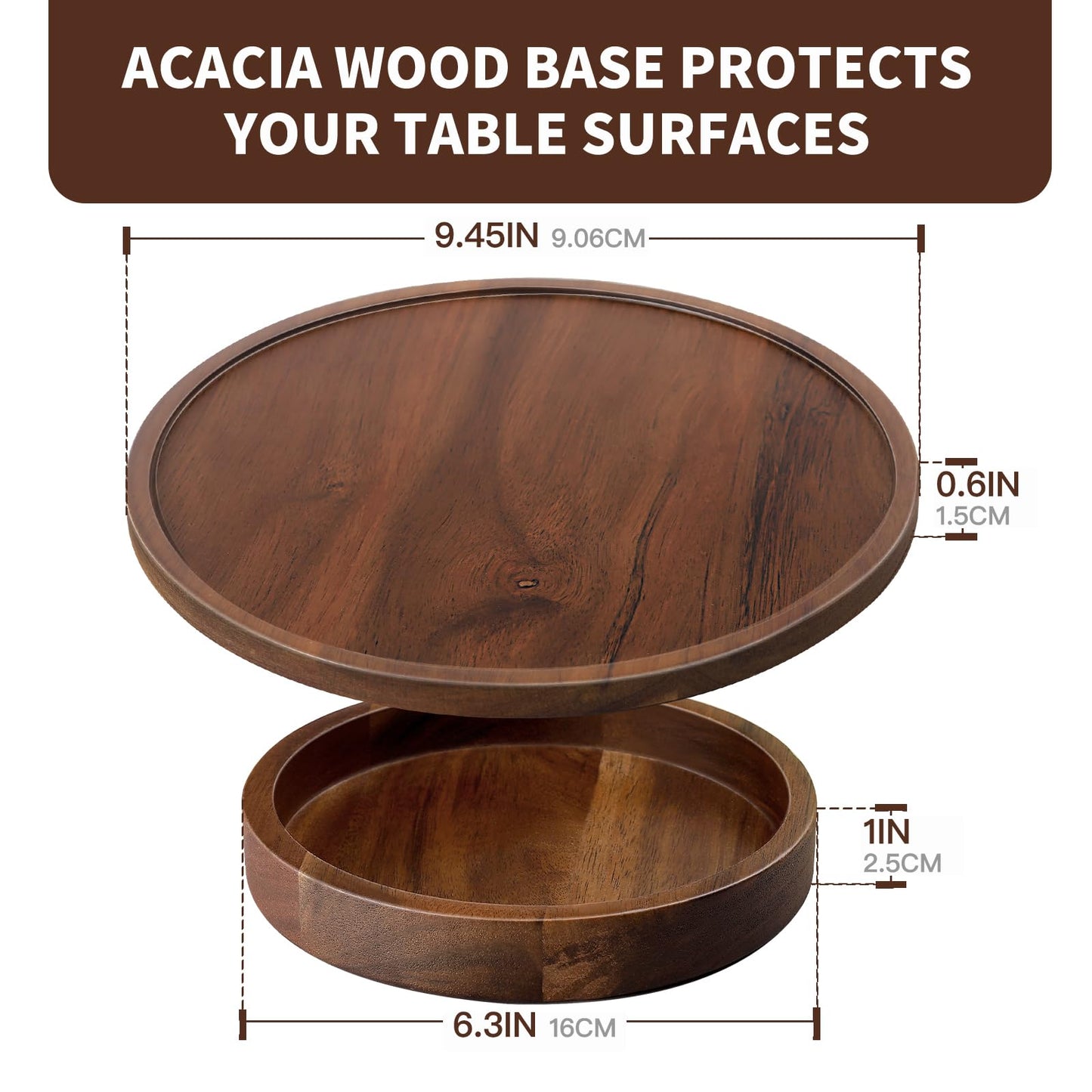 Large Glass Salad Bowls Set with Acacia Wood Base and Lid and Salad Serving Utensils, Elegant and Practical Salad Bowls for Kitchen Essentials Party