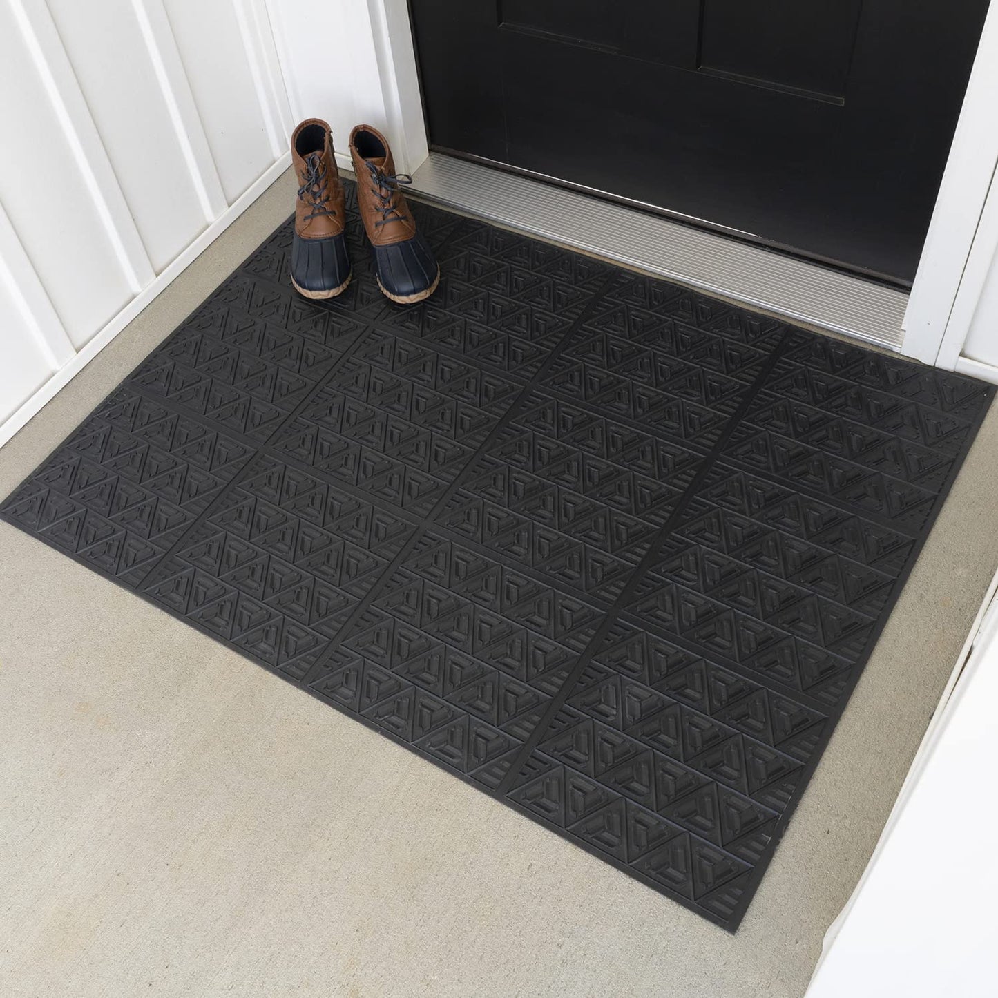 ClimaTex Indoor/Outdoor Scraper Door Mat, 3' x 4', Shoe and Boot Scraper Mat, Cleans Mud, Dirt, Snow, Sand, and Grime