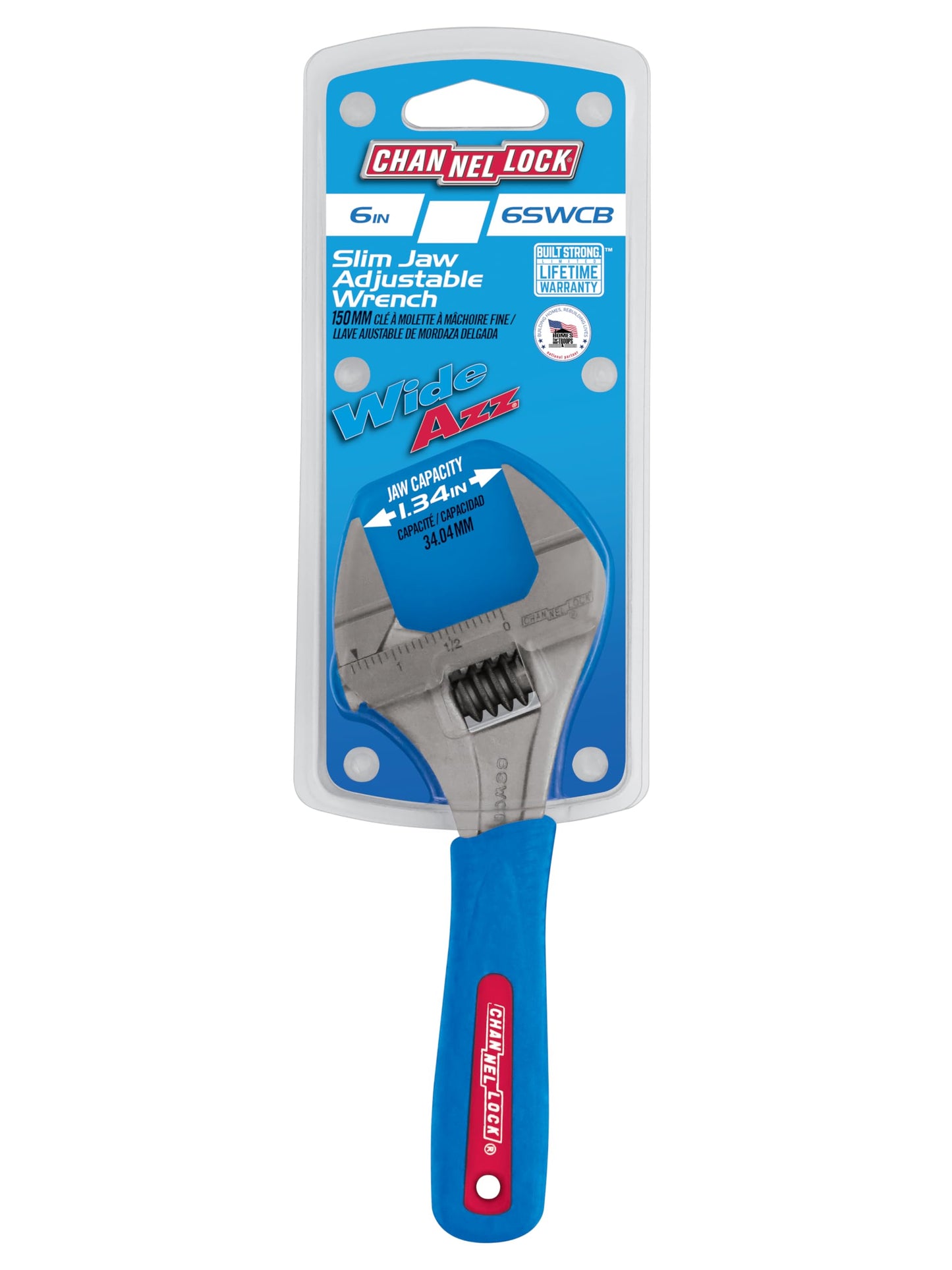 Channellock - 6 Xtra Slim Jaw Adj Wrench (6SWCB)