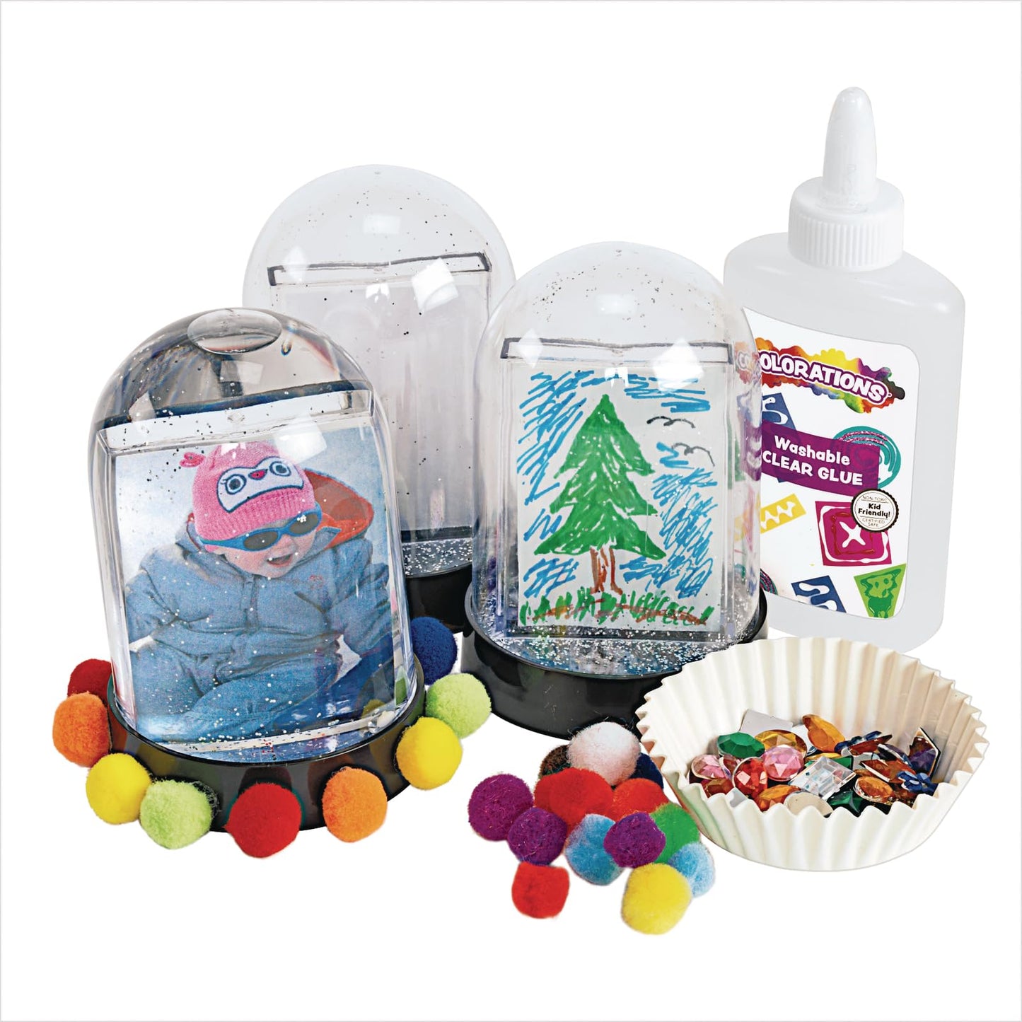 Colorations SNOWDOME Create Your Own Snow Globe (Pack of 12)