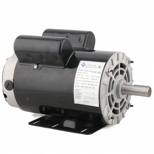 5HP Single Phase 143/5T Frame Electric Air Compressor Electric Motor 7/8 inch Shaft 3450RPM 208-230 Volts 60HZ