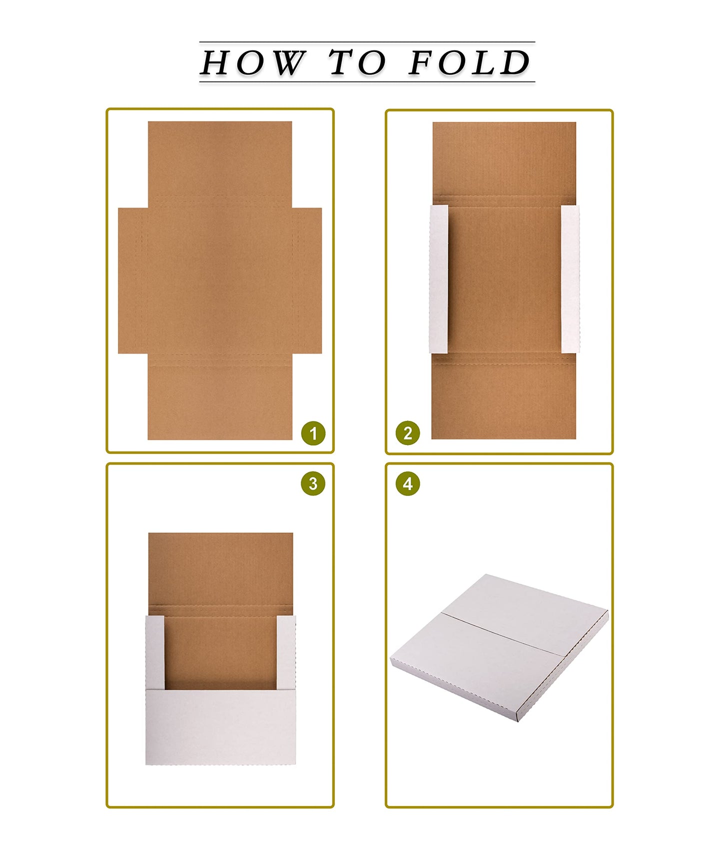 YUSHYIJIE 12-inch LP Mailers Vinyl Record Shipping Boxes, White, 15 Pack