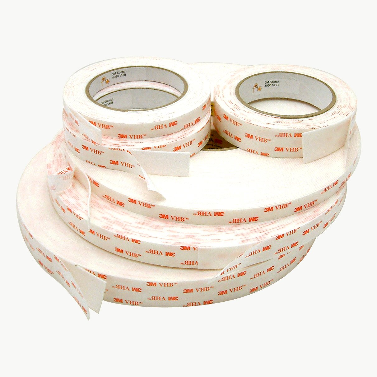 3M Scotch 4950/WI07536 Scotch 4950 VHB Tape: 3/4" x 36 yd, White