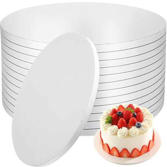 12 PCS Cake Drums 12 Inch, 12inch Drum, Cake Boards 12 Inch Round, 1/2" Thick Cardboard, Sturdy Circle, Base para Pastel Cardboard Base White Cake Boards for Wedding
