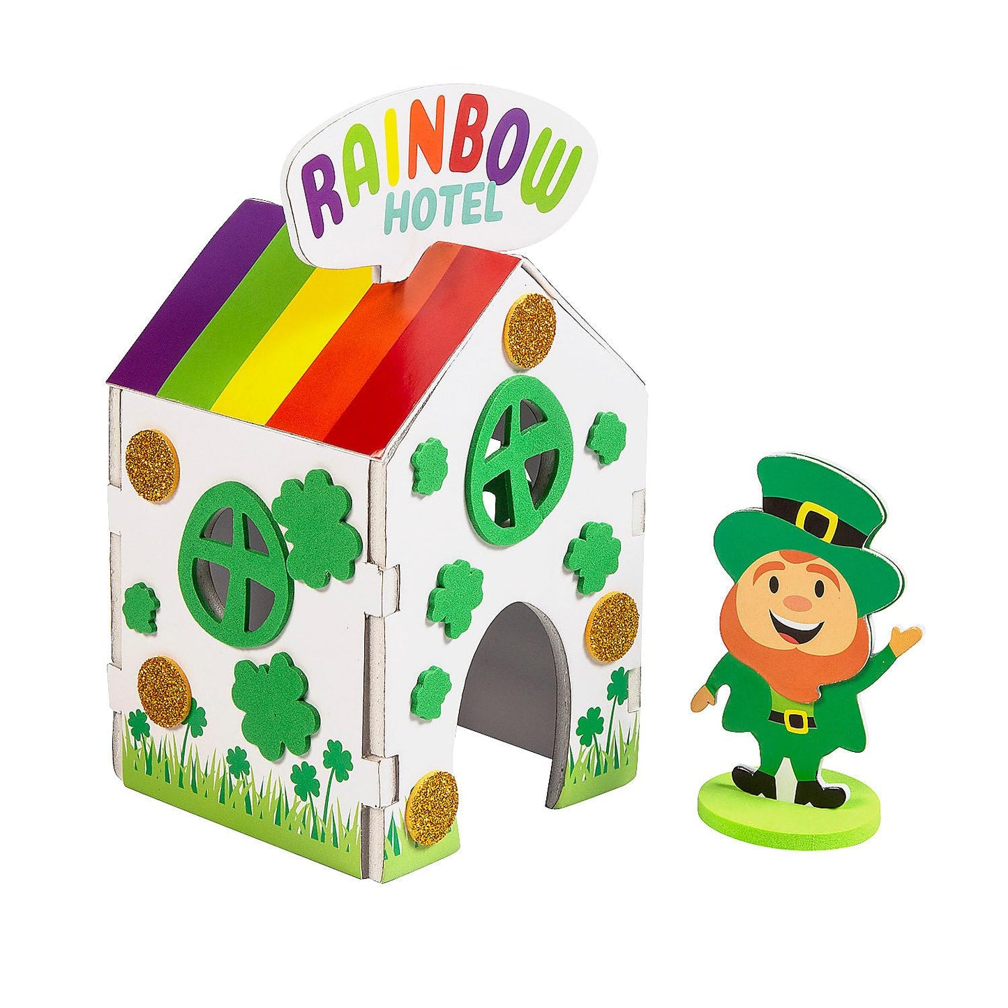 Fun Express 3D St. Patrick's Day Lucky Leprechaun Hotel Trap Craft Kit - Makes 12