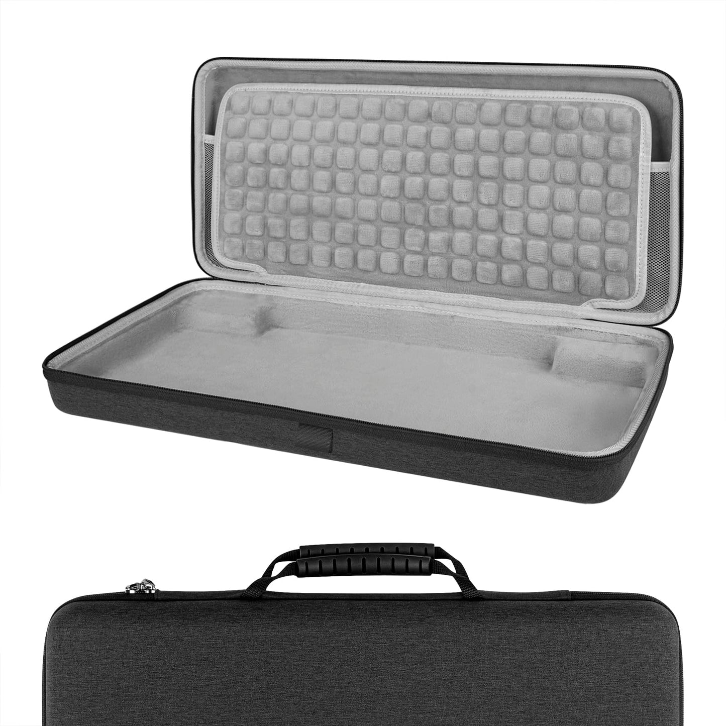 GEEKRIA Full Size Keyboard Case, Hard Shell Travel Carrying Bag for 104~108 Key Computer Mechanical Gaming Keyboard, Compatible with Corsair K100 RGB Mechanical, K95 RGB, Razer BlackWidow V4 Pro