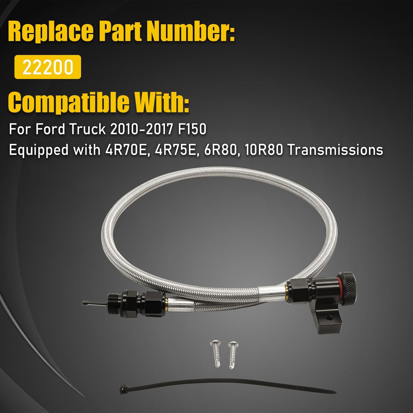 6R80 Transmission Dipsticks Kit 22200 for Ford F150 with 6R80 10R80 4R70E 4R75E Transmissions 2010-2017 F150 F 150 Trucks