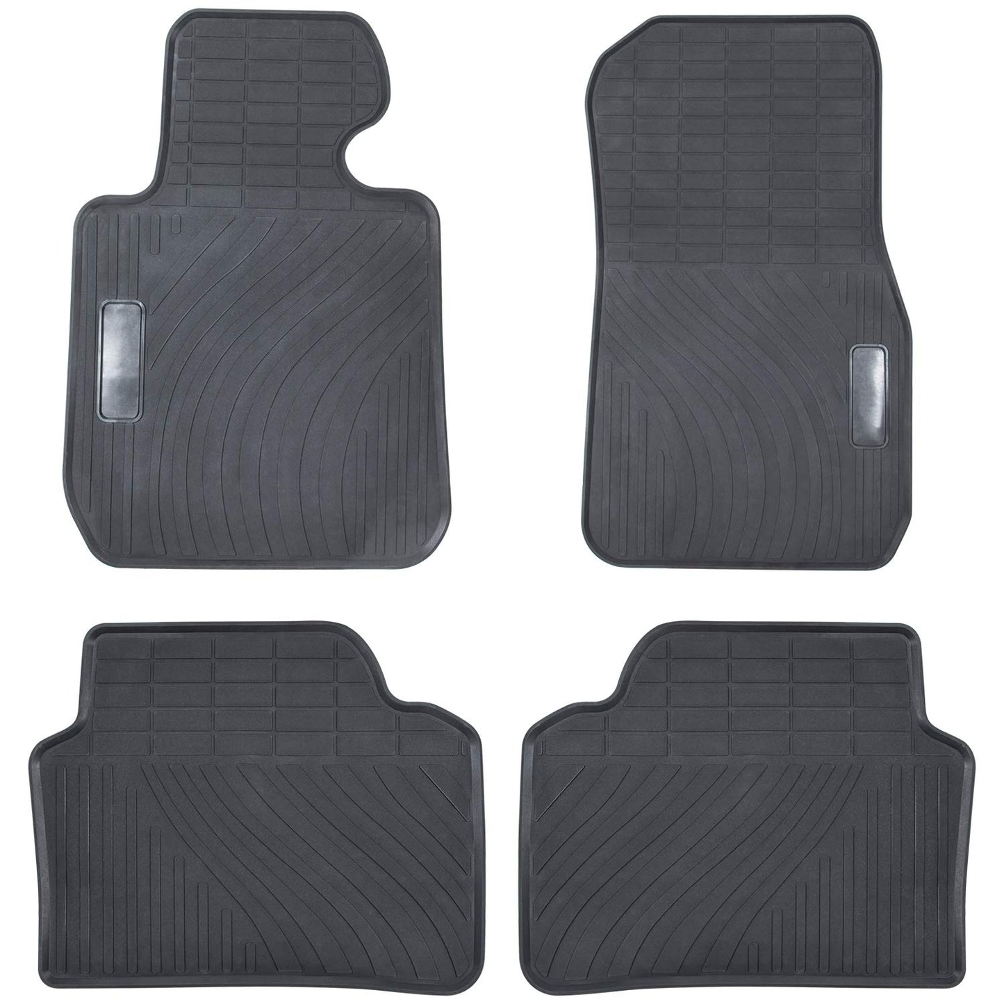 Floor Mat for BMW 3/4 Series F30 F31 F32 F33 F36 320i 328i 335i 2012-2018 & 2015+ F80 M3 Heavy Duty Rubber Front+Rear Car Liner Carpet All Weather Custom Fit Waterproof Odorless (Black 4PCS)