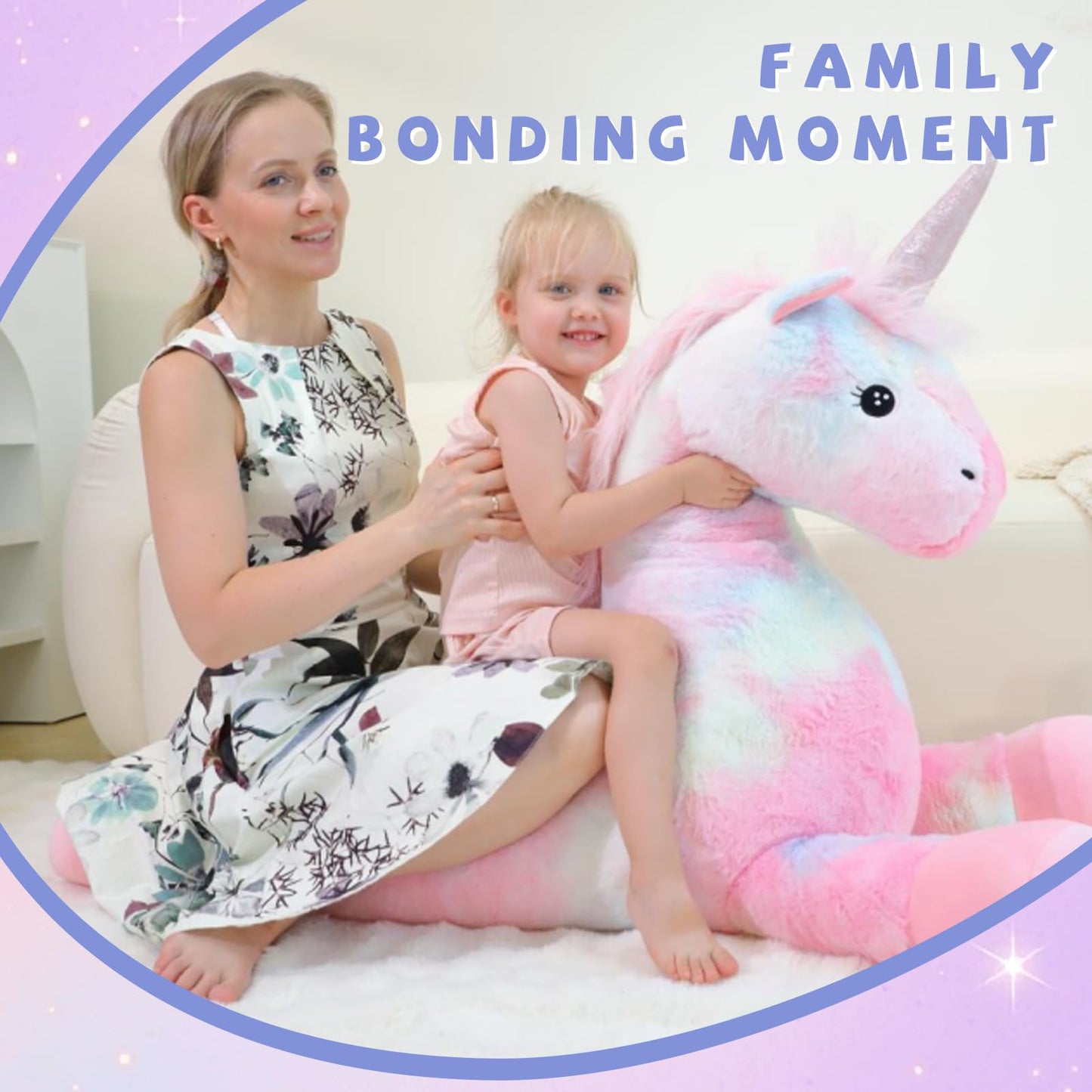 GADXV Giant Unicorn Stuffed Animals Plush 47 inch, Large Stuffed Unicorn Plushies, Big Plush Unicorn Gift for Kids Boys, Birthday,Valentine,Christmas
