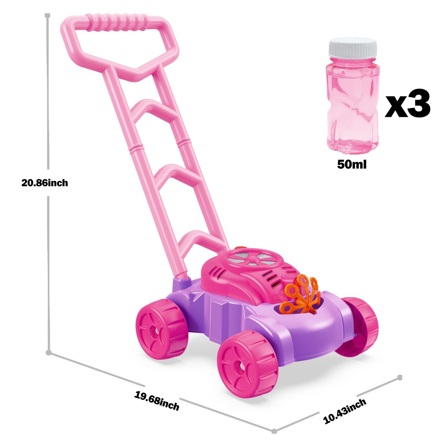 YSTXNLEHUI Bubble Lawn Mower for 3 Year Old Boys, Bubble Blower Machine for 3+ Year Old, Summer Kids Toy Toys, Push Toys for Toddlers