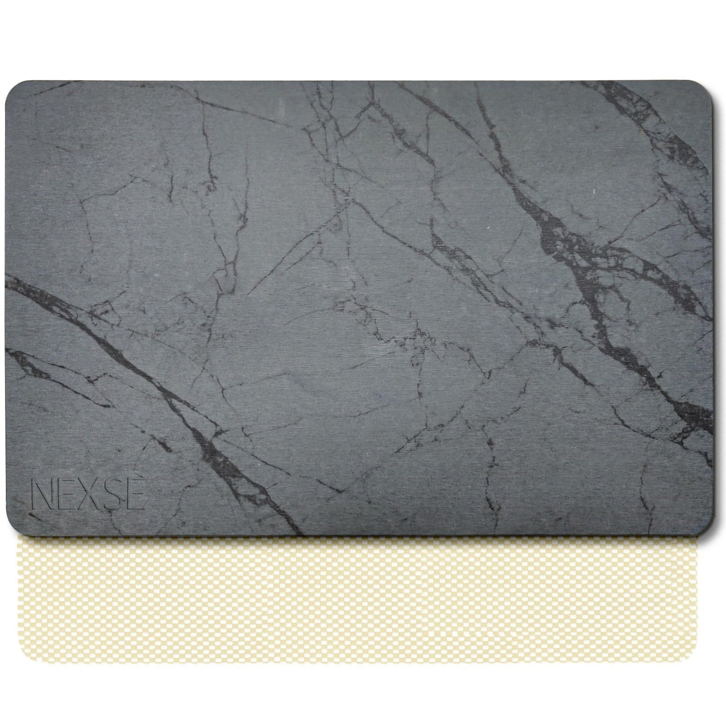 Extra Large Stone Bath Mat for Bathroom (32" x 20") | Non Slip Super Absorbent Quick Dry Diatomaceous Earth Bath Mat | XL Diatomite Stone Bath Shower Mat | Drying Mat for Kitchen Counter | Gray