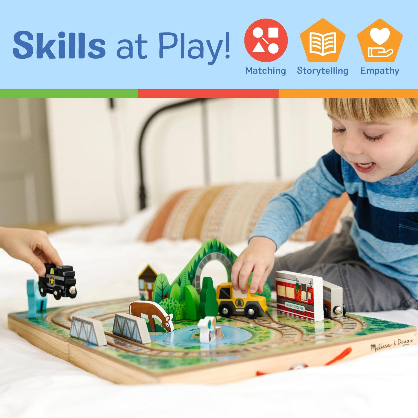 Melissa & Doug Take-Along Railroad - FSC-Certified Materials
