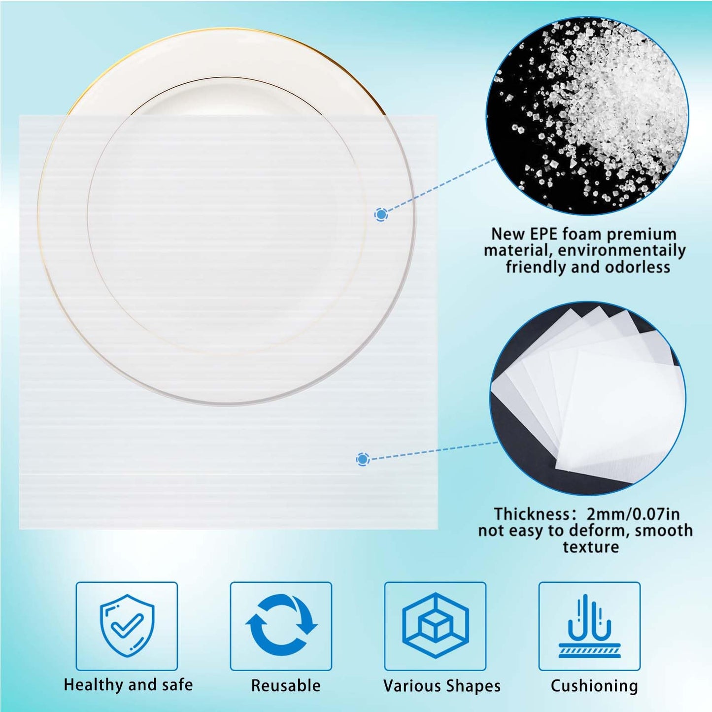 260pcs Cushioning Foam Pouches Moving Supplies, 4 Sizes (12x12inch,12x12inch sheets,12x7.5inch,7.5x7.5inch) Use Packing Supplies for Moving, Packaging, Storage Incidental 60 Fragile Stickers, clear