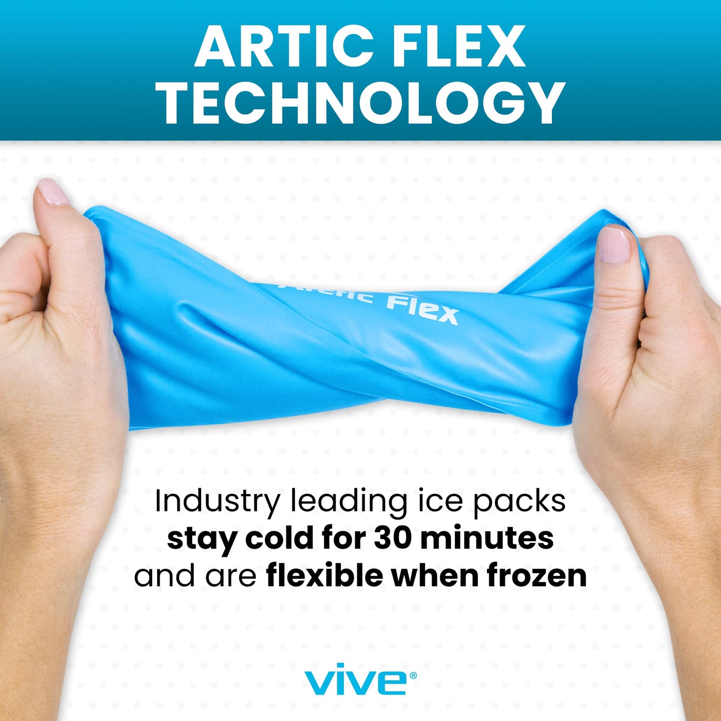 Vive Knee Ice Pack Wrap (2 Pack) - Cold/Hot Gel Compression Brace - Heat Support Strap For Arthritis Pain, Tendonitis, ACL, MCL Injury, Osteoarthritis, Women, Men, Meniscus Patella Surgery