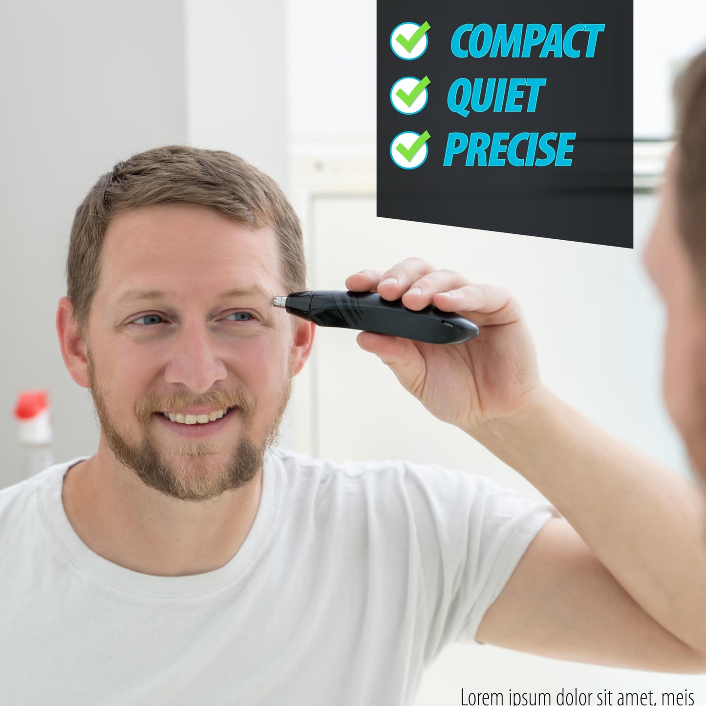 HACLI Nose Hair Trimmer for Men Women - Electric Nose Hair Clipper with Replaceable Stainless Steel Blade, Powerful 8000RPM Motor, Wet/Dry Use, Travel Lock, Portable Design USB Rechargeable