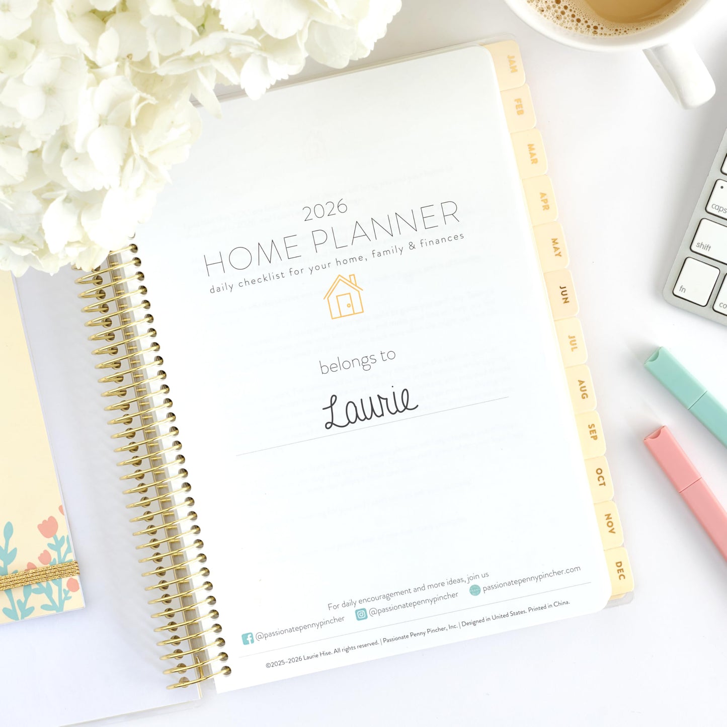 PPP Home Planner 2026 | 12-Month Weekly Calendar (Sunday Start) | Monthly Review & Seasonal Checklists | Budgeting & Savings Worksheets | Daily Bible Reading Plan | Checklists for Routines and Goals