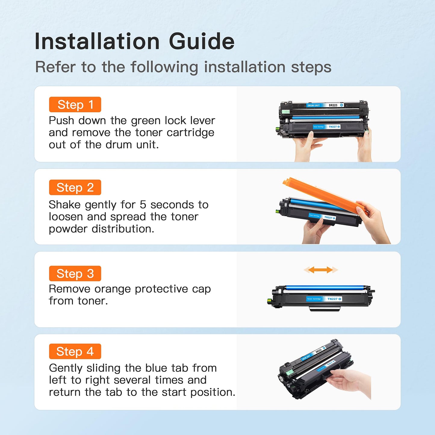 E-Z Ink TN-227 TN227 Compatible Toner Cartridge Replacement for Brother TN227 TN-227 TN227BK/C/M/Y High Yield to use with HL-L3270CDW HL-L3230CDW HL-L3210CW HL-L3290CDW MFC-L3710CDW (5 Pack)