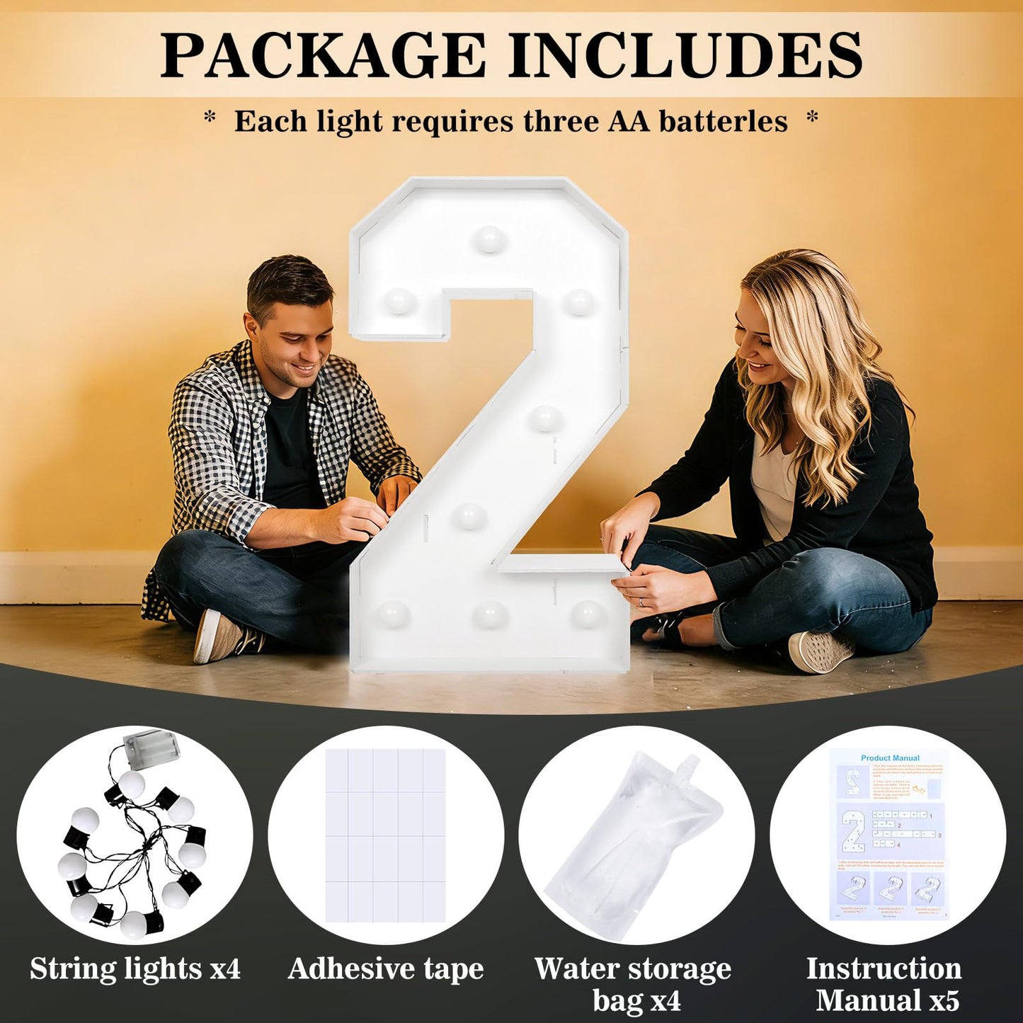 2026 Graduation Decorations Marquee Numbers,2.4FT Class of 2026 Light Up Numbers for Party,Prom Send Off Decorations Graduation Party Supplies
